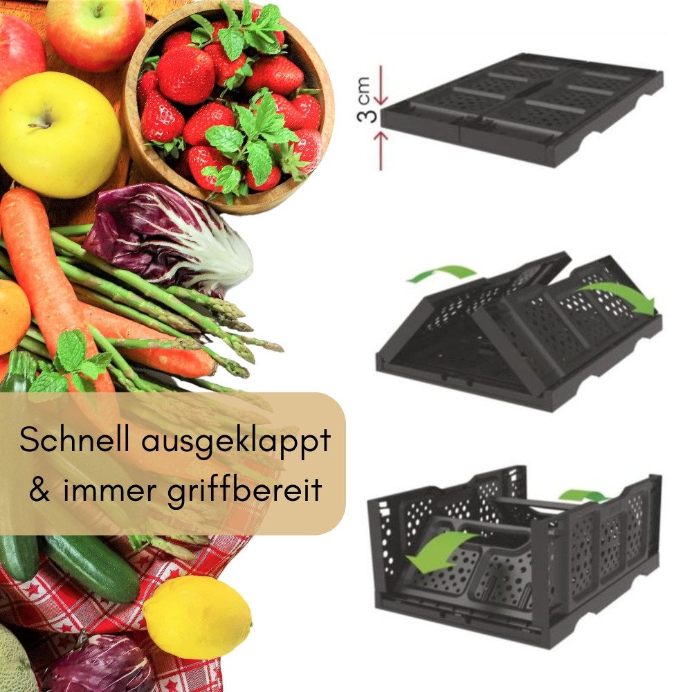 GarPet Klappbox 2er Set Klappbox Klappkiste faltbar Einkaufkiste klappbar Kofferraum – Bild 3 von 5
