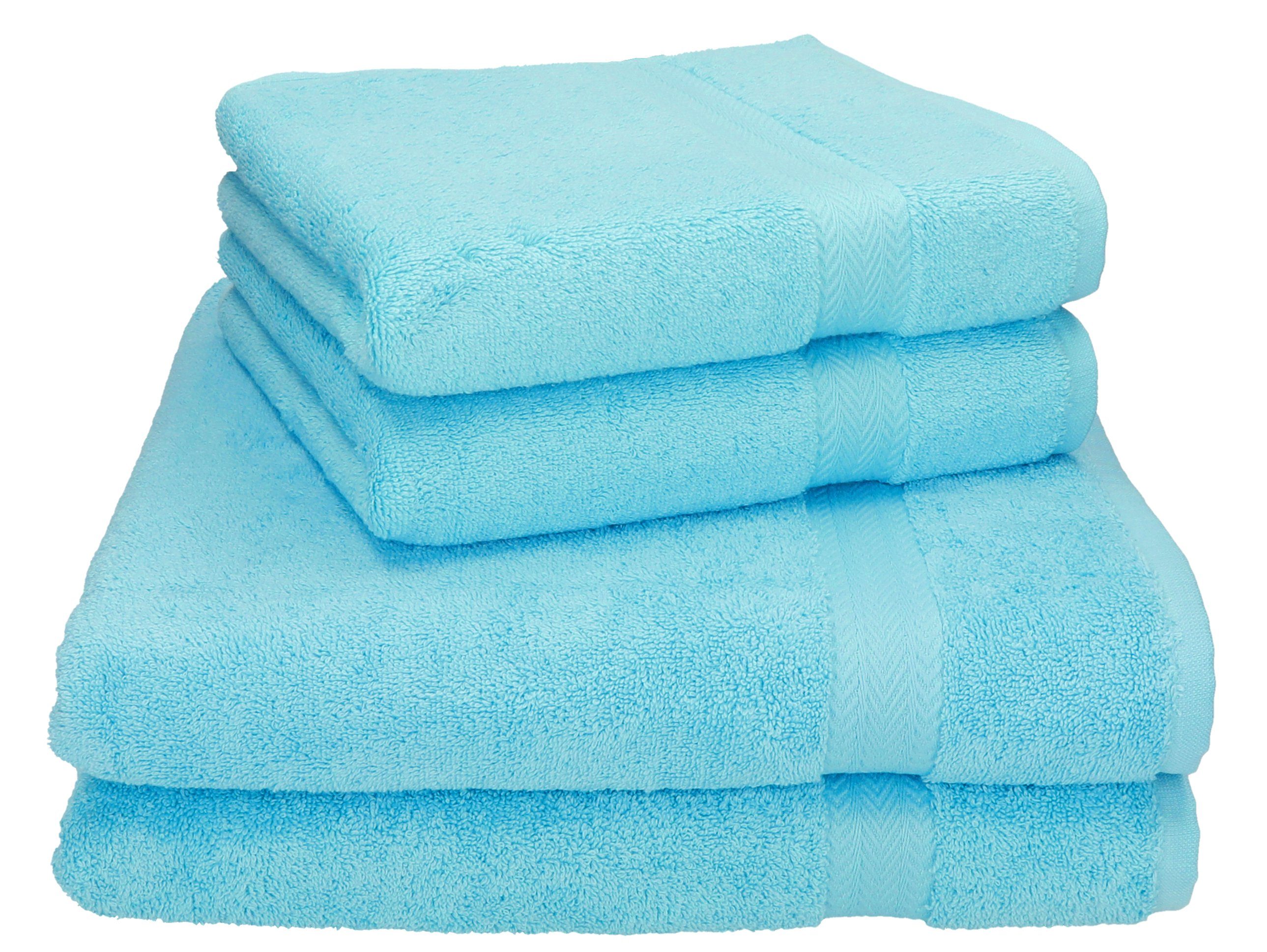 Betz Handtuch Set 4-tlg. PREMIUM 2 Handtücher und 2 Duschtücher, 100% Baumwolle, (4-tlg) türkis