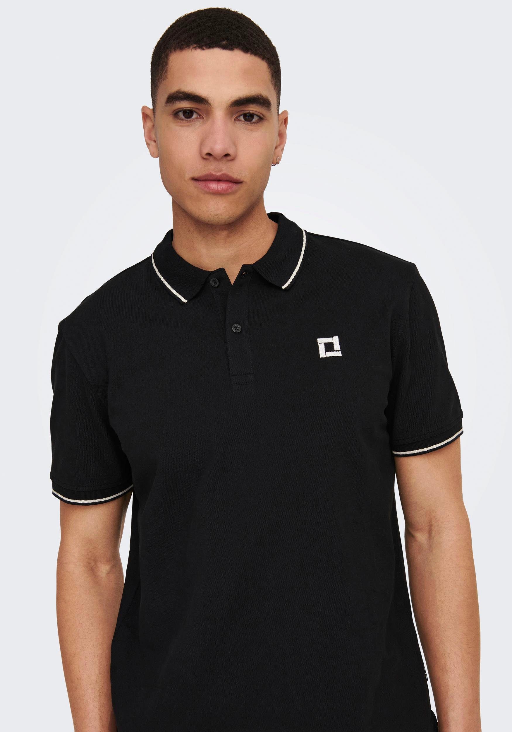 SLIM Black ONSFLETCHER ONLY & Poloshirt SS SONS POLO NOOS