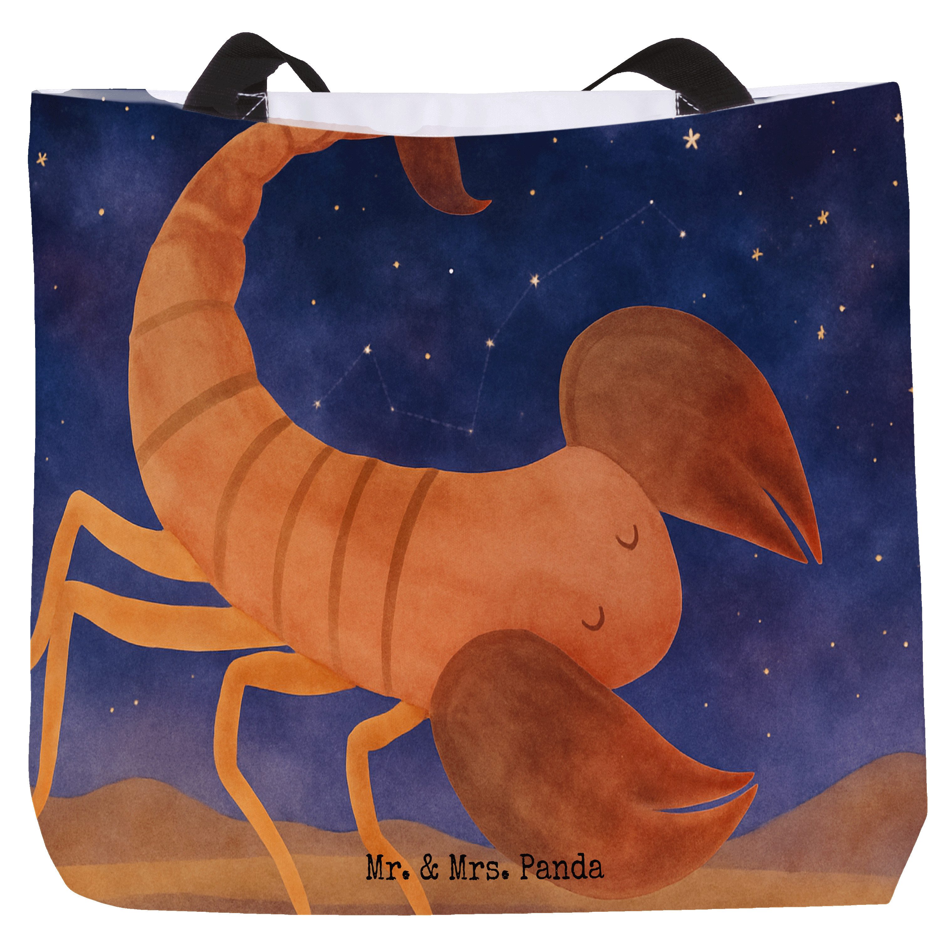 Shopper Sternzeichen Skorpion Design, Reisetasche, Weiß, Tote Bag, Tasche, Sc