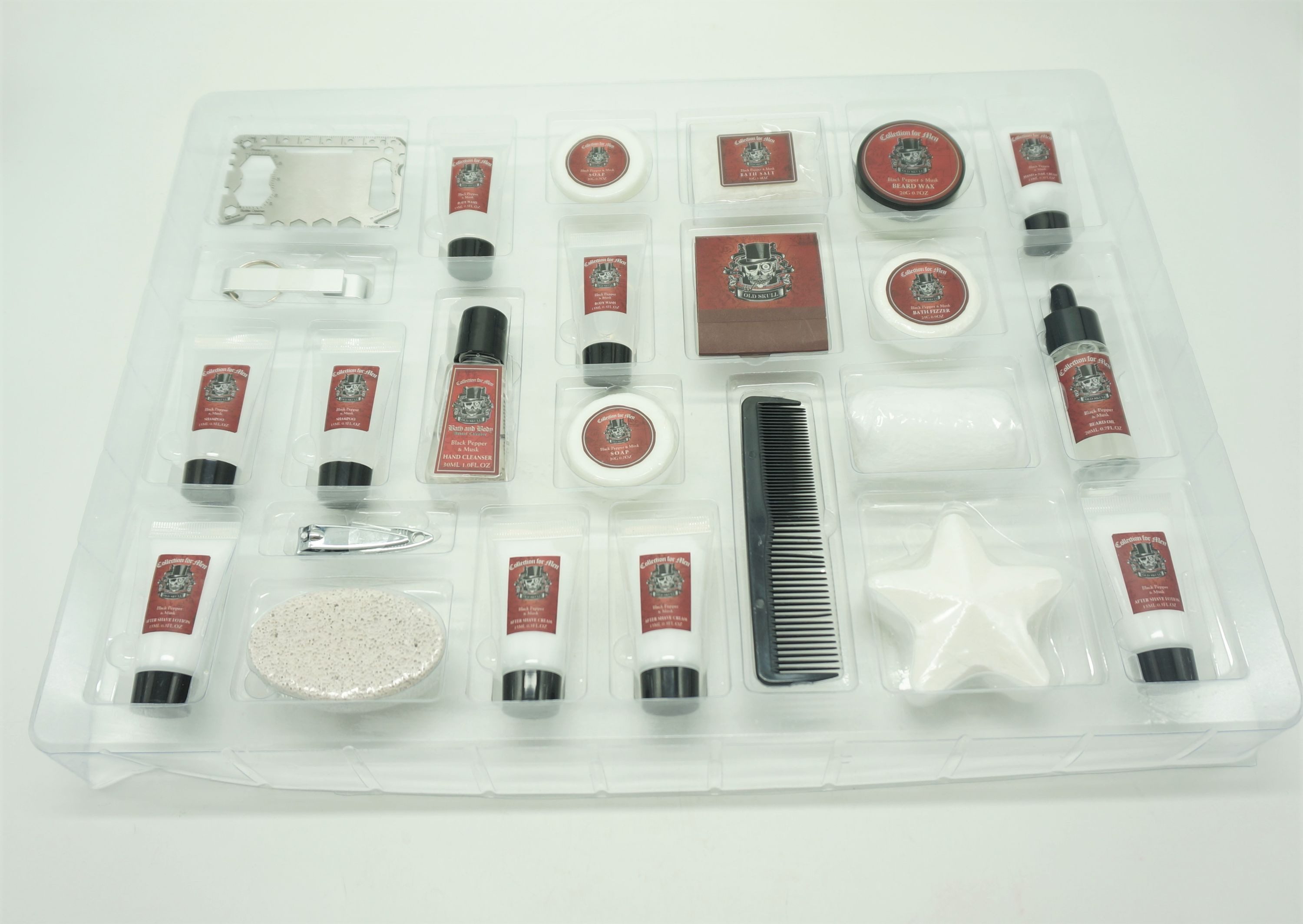 ACCENTRA Adventskalender Old Skull Adventskalender Pflege-Box Retro – 24 Türchen Geschenkidee, Tägliche Wohlfühlmomente: Kalender mit dekorativer Box