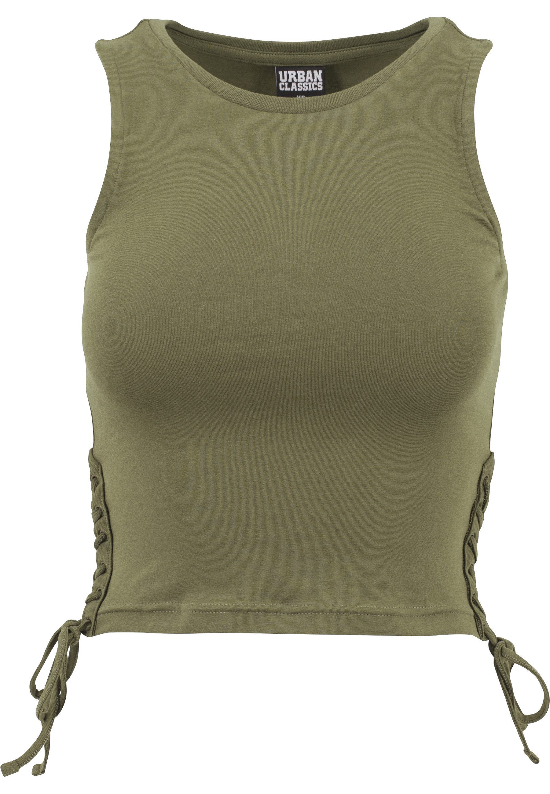 URBAN CLASSICS Tanktop Urban Classics Damen Ladies Lace Up Cropped Top (1-tlg)