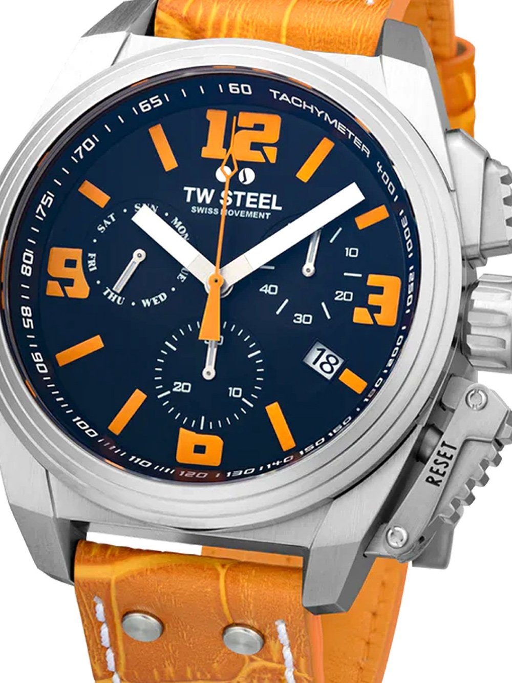 TW Steel Quarzuhr TW-Steel TW1112 Canteen Herrenuhr Chronograph 46mm 10ATM TW-Steel TW1112 Canteen Herrenuhr Chronograph 46mm 10ATM