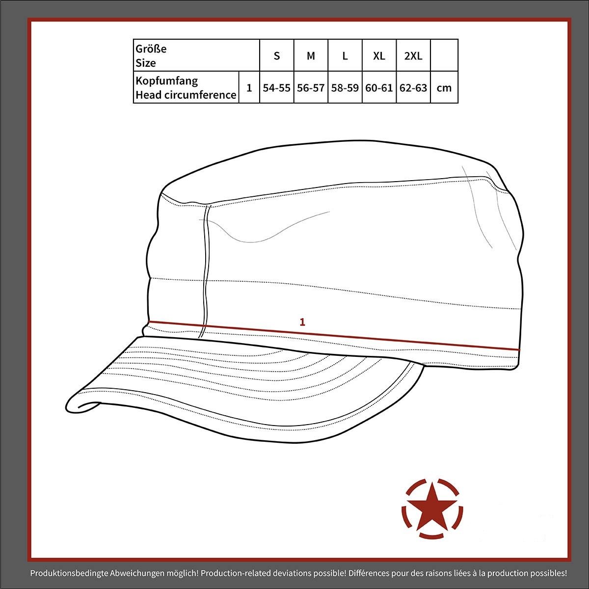 Max Fuchs AG Army Cap MFH US BDU Feldmütze, Rip Stop, oliv – Bild 3 von 3