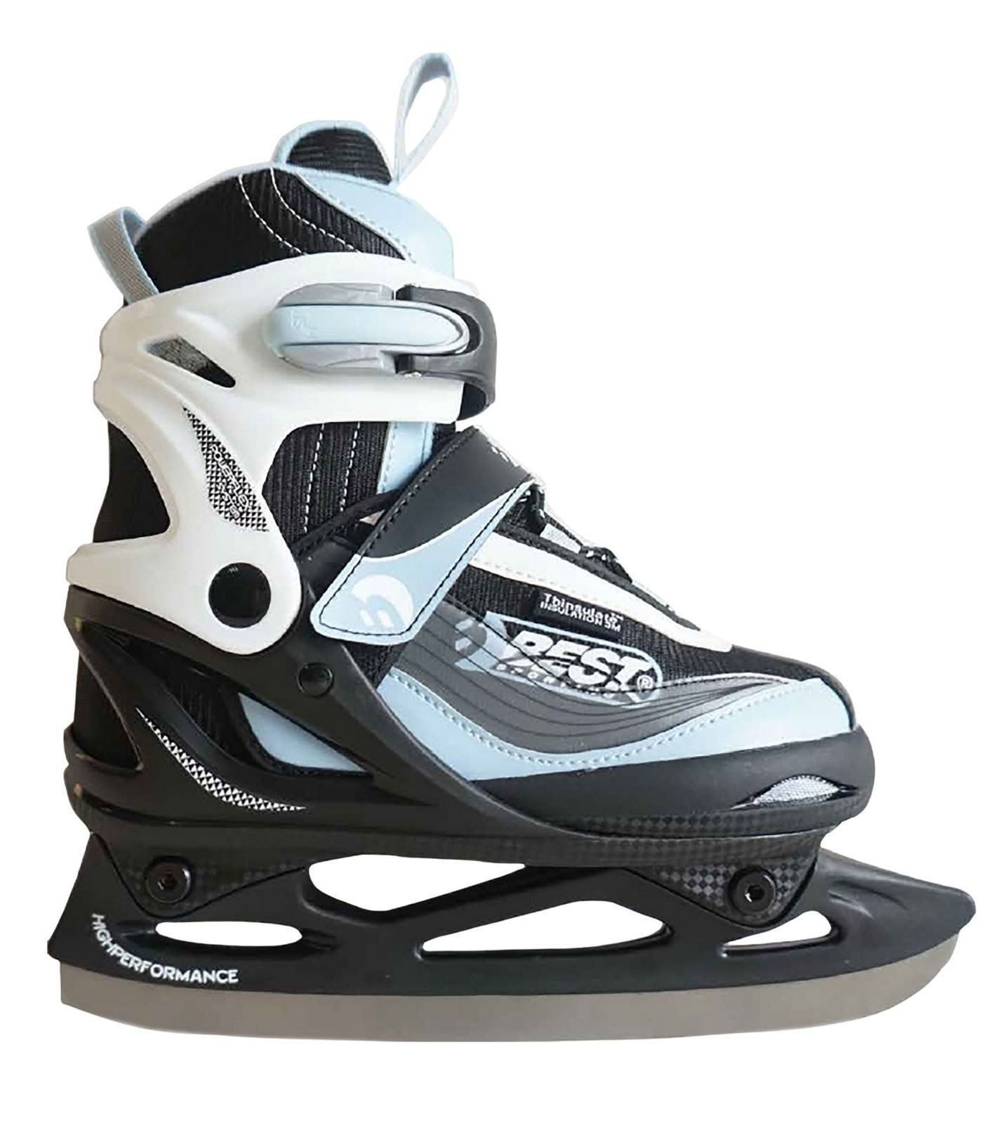 Best Sporting Schlittschuhe Verstellbare Schlittschuhe, Ice Skates I Eislaufschuhe I schwarz/rot oder schwarz/blau