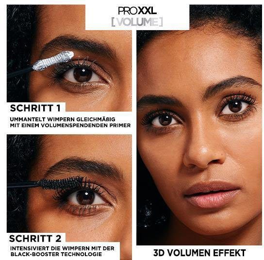 L'ORÉAL PARIS Mascara ProXXL Volume Mascara schwarz, mit spezieller Fasertechnologie