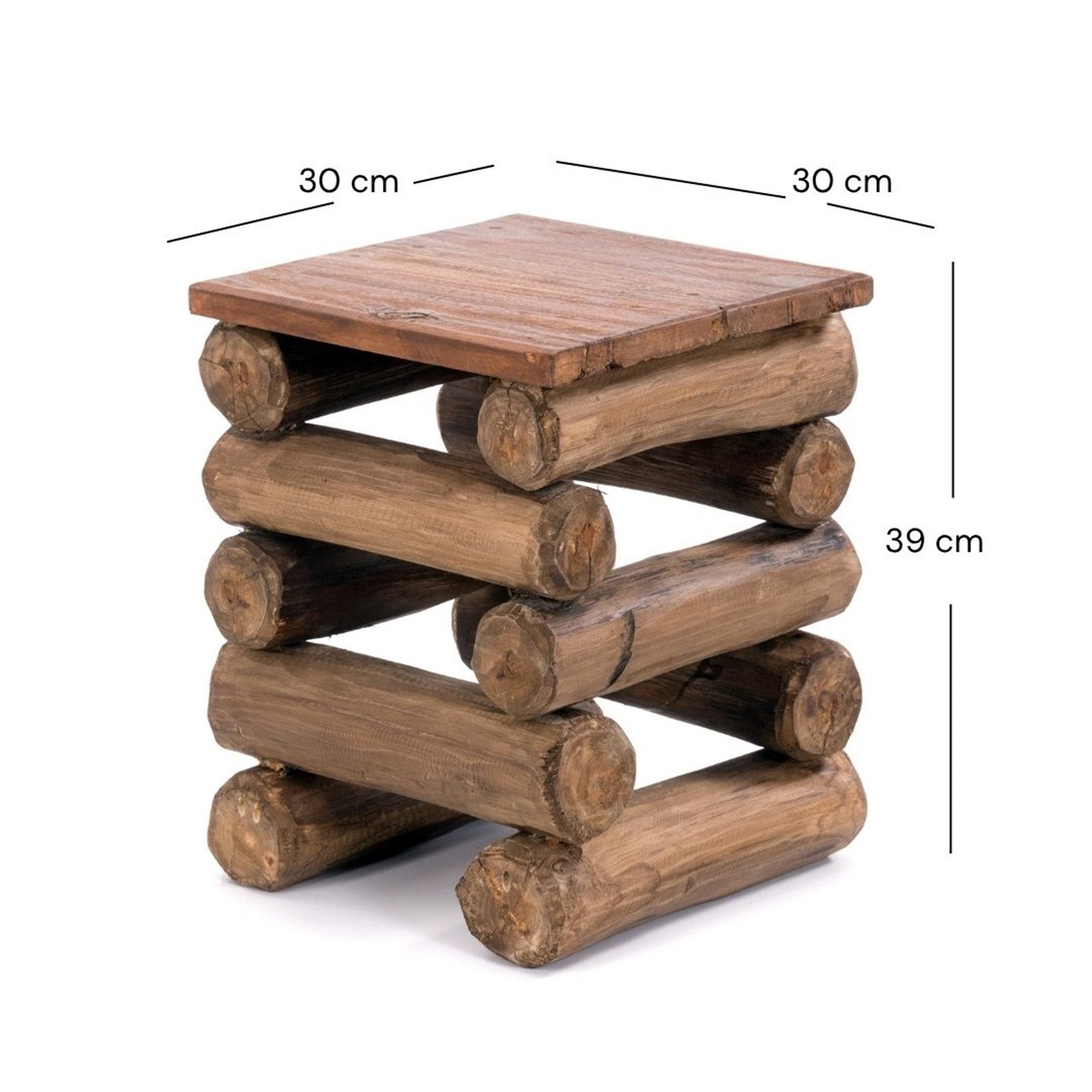 DESIGN DELIGHTS Hocker HOCKER "BLOCK 38", 30x30x39cm (BxTxH), Altholz Holz günstig online kaufen