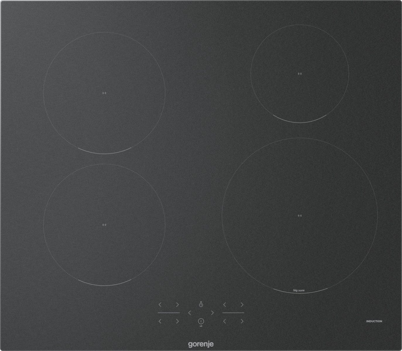 GORENJE Induktions-Kochfeld GI6401MSC matt, kratzresistente matte Oberfläche mit BigZone 23cm & PowerBoost