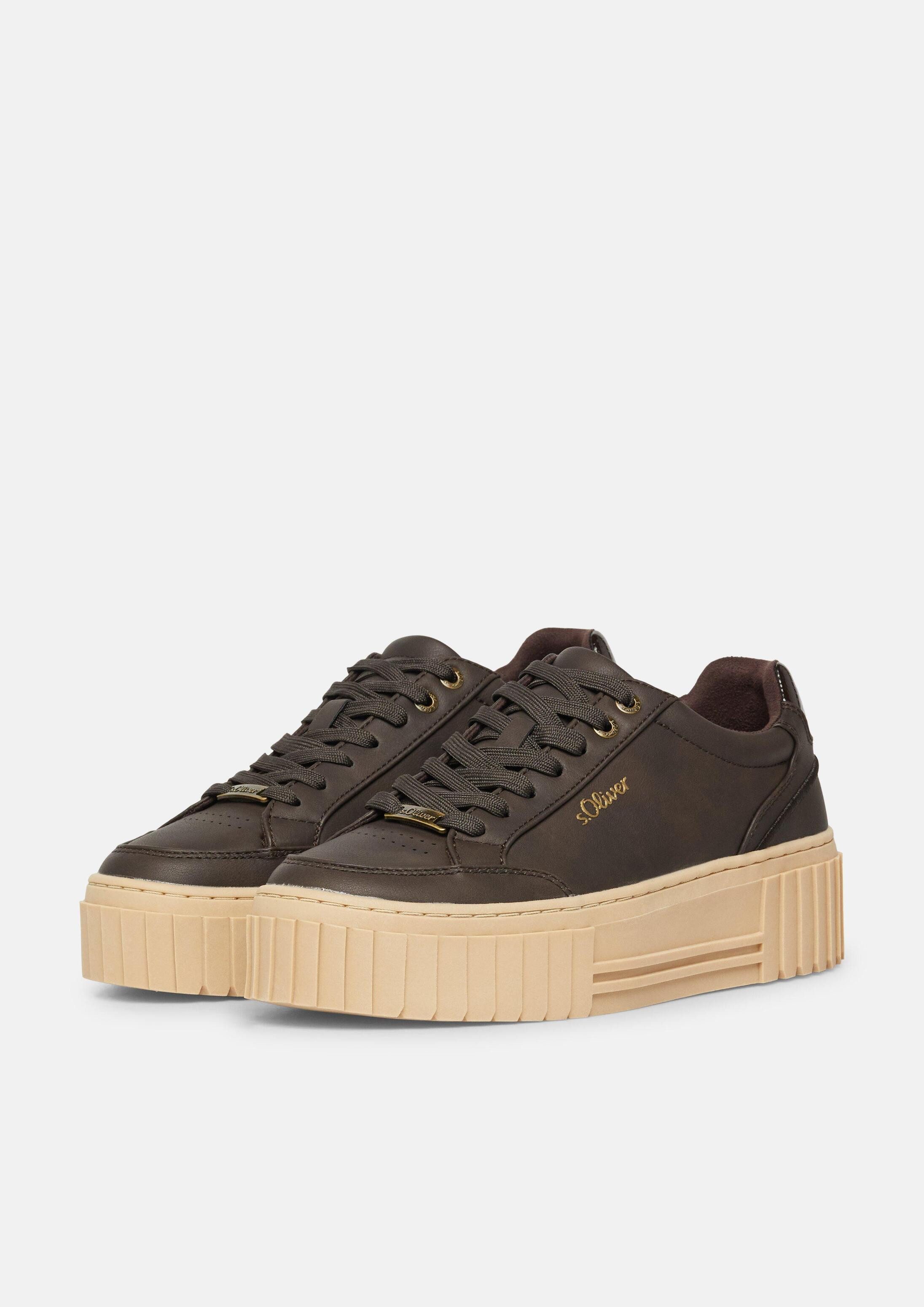 s.Oliver Sneakers Sneaker Sneaker mit Plateau-Sohle und Leo-Detail