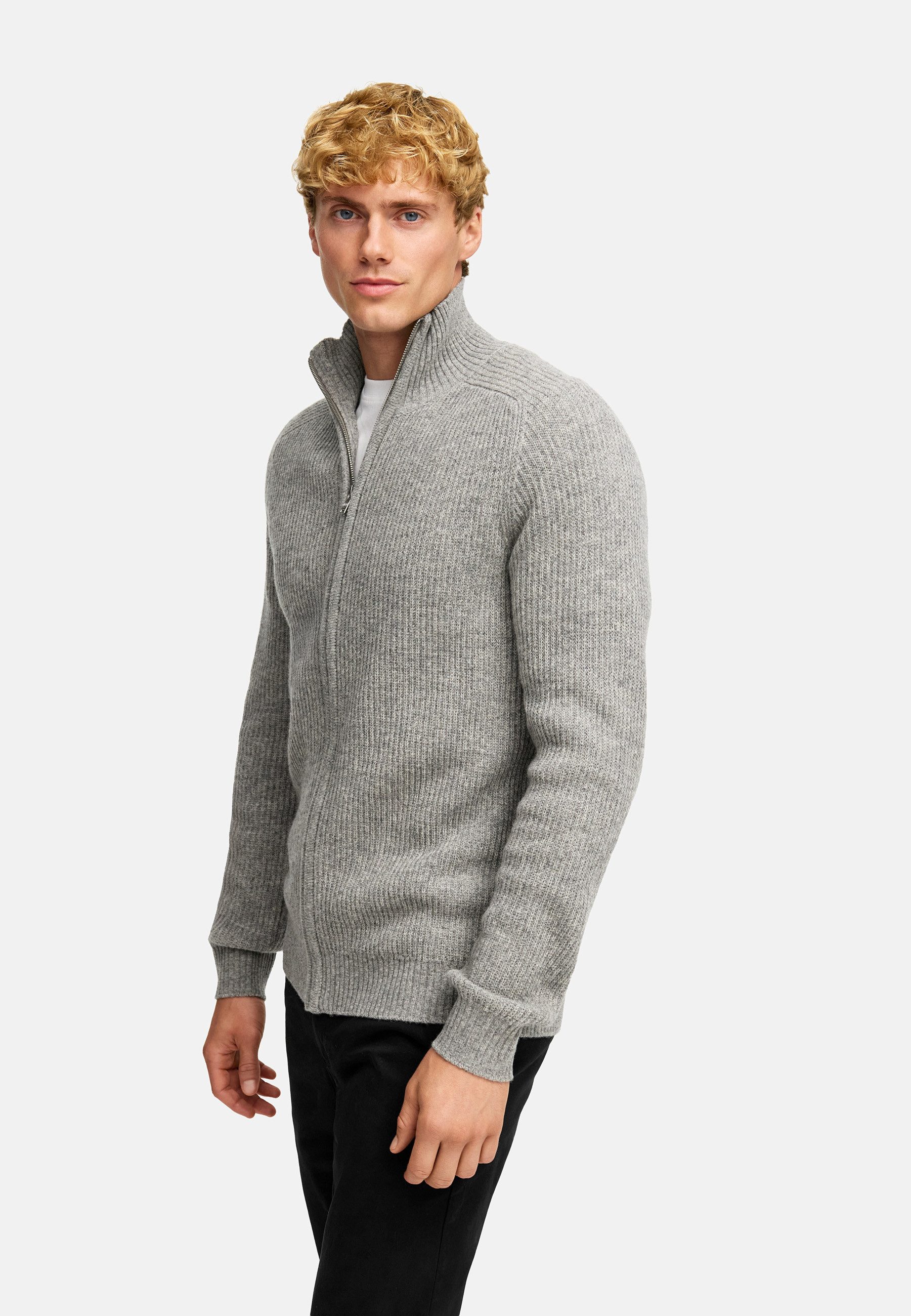 Kronstadt Strickjacke Herren KSDorsey Herrenstrickjacke Strickjacke mit Reißverschluss