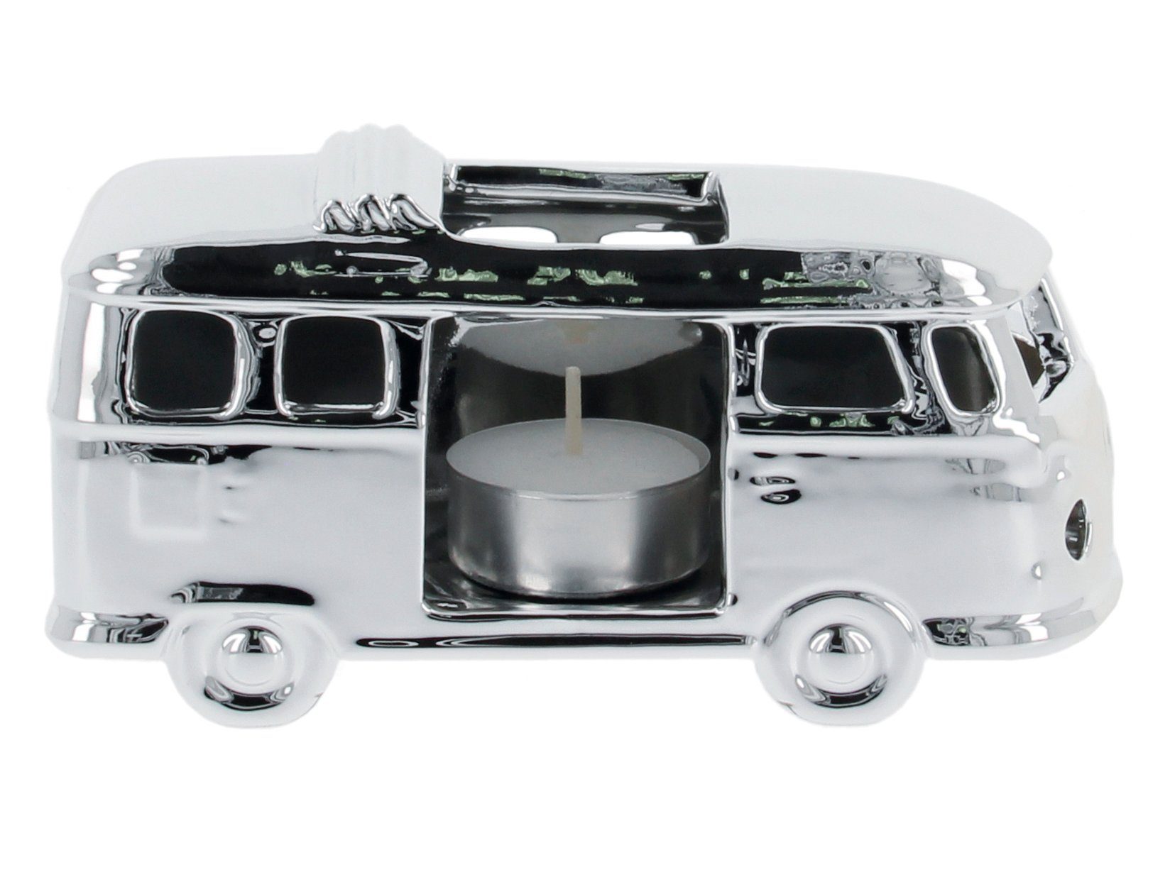 by Bus VW Tischdeko, Maßstab in Teelichthalter, Collection Teelichthalter T1 1:22 Bulli aus im Volkswagen BRISA Keramik Windlicht silber
