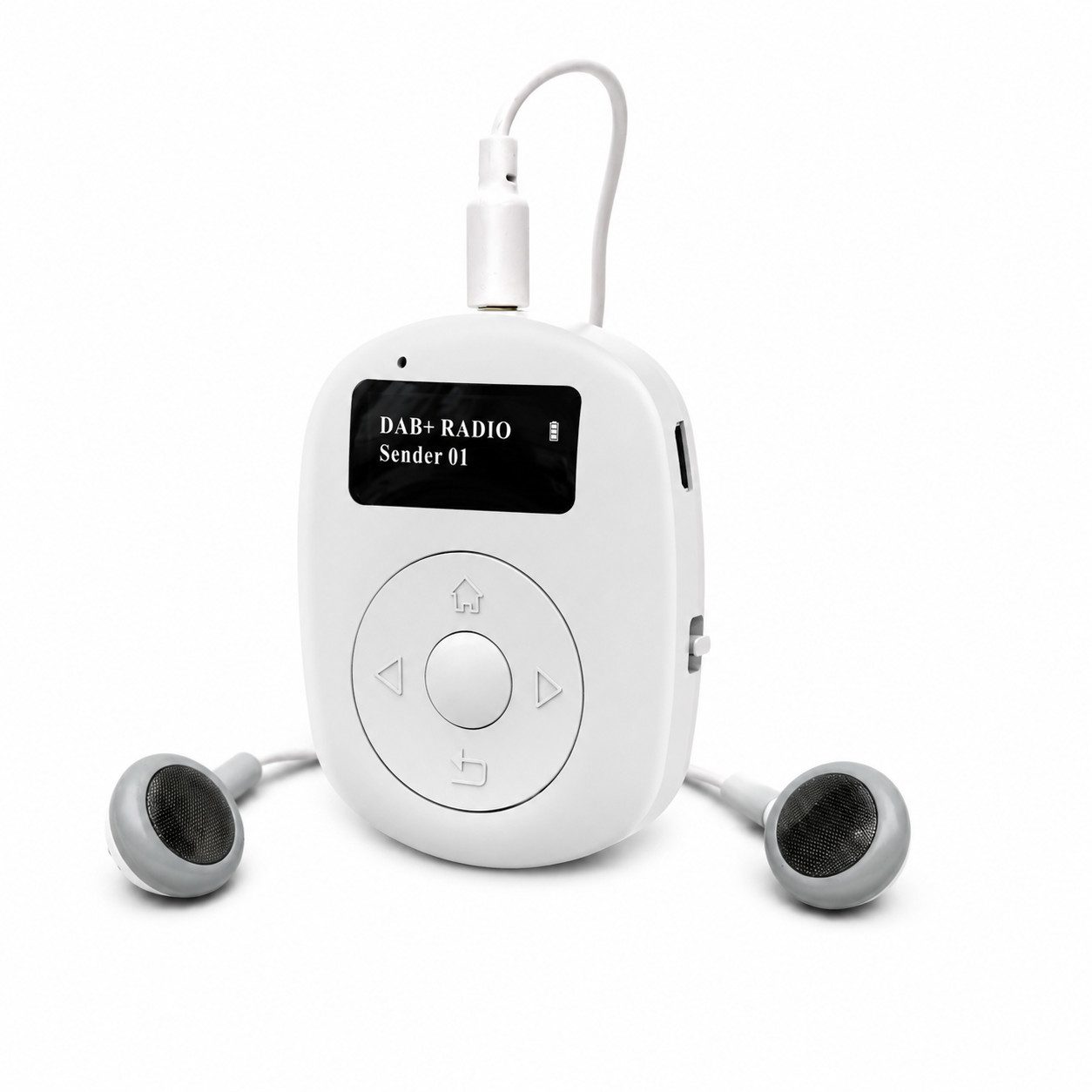 Tekoo DAB+ Digitalradio tragbar Mini Radio mit OLED-Display Clip & Akku UKW-Radio (DAB, Sendersuchlauf, Favoritenspeicher, DAB+, FM (UKW), Ultra-kompakt,60 Senderspeicher, ideal für Sport und Outdoor)