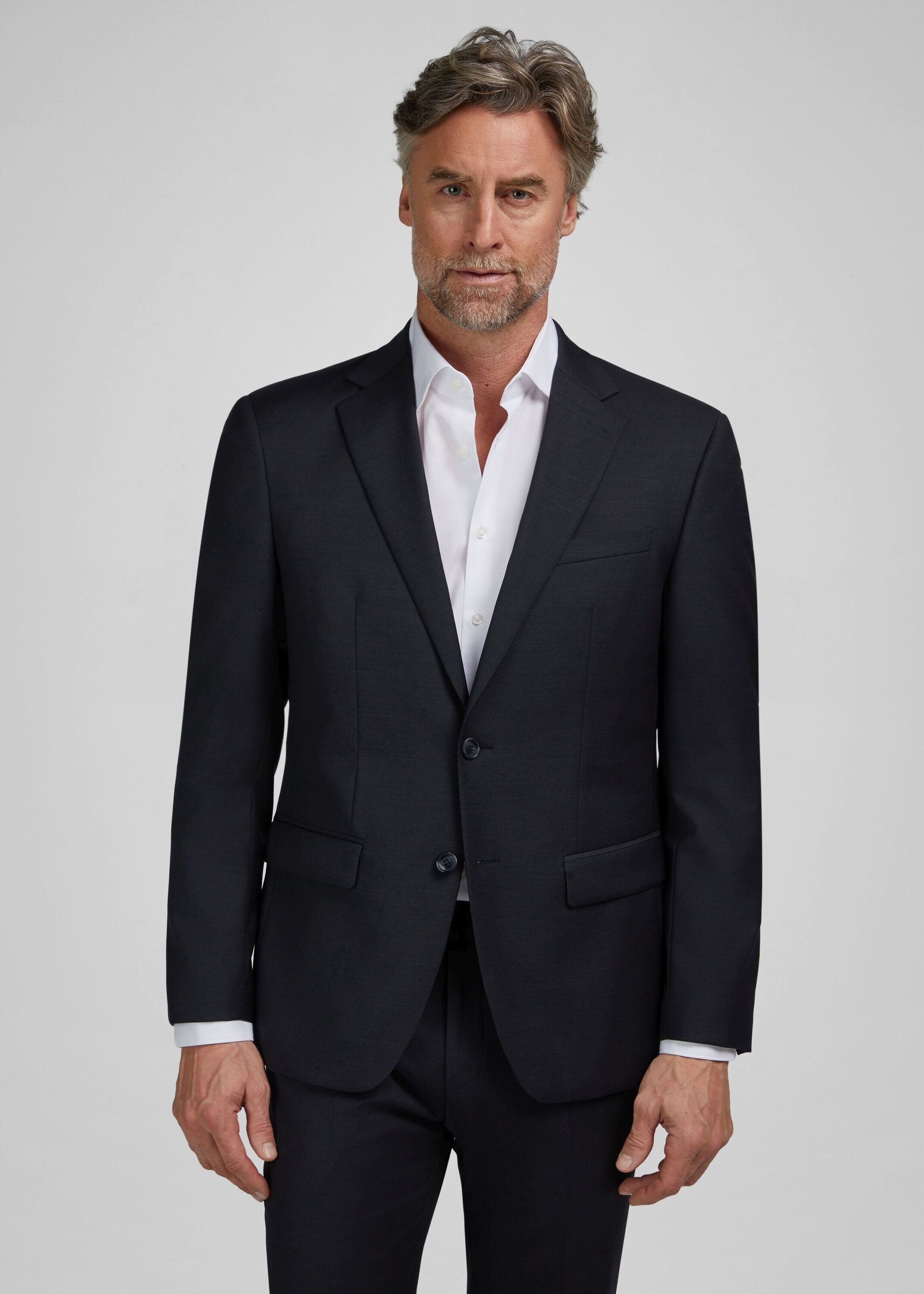 HECHTER PARIS Sakko Feiner strukturierter Stretch-Stoff aus Schurwoll-Mix