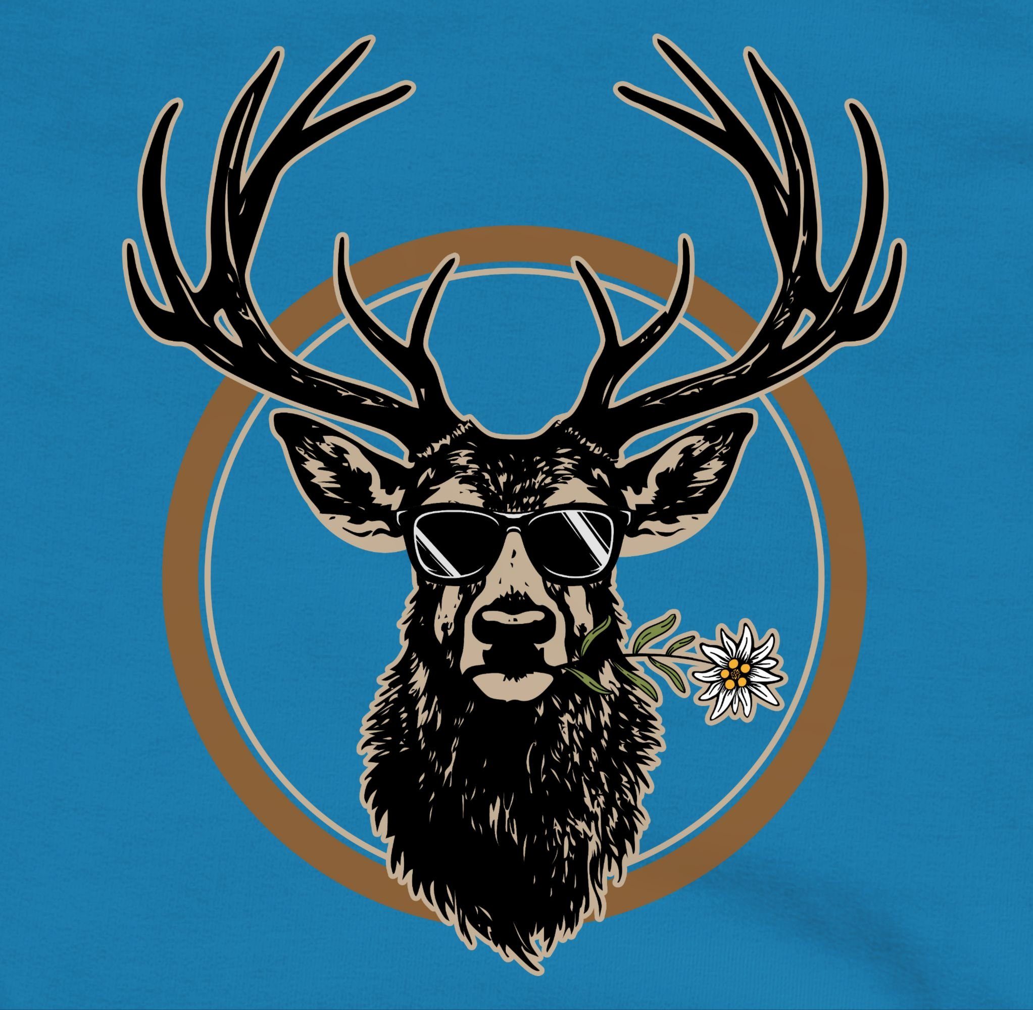 Shirtracer Hoodie Cooler Hirsch Hirschgeweih Jäger Mode für Oktoberfest Kinder Outfit