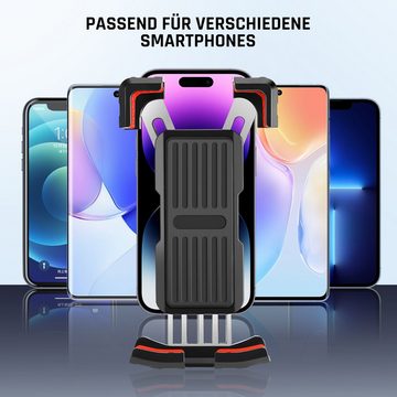 oyajia Fahrrad Handyhalterung Universal Motorrad Handy Halterung Handy-Halterung, (Für iPhone / Samsung / Huawei / XIAOMI Serie Telefon, für 5-7 Zoll Smartphone mit 360° Drehbar)