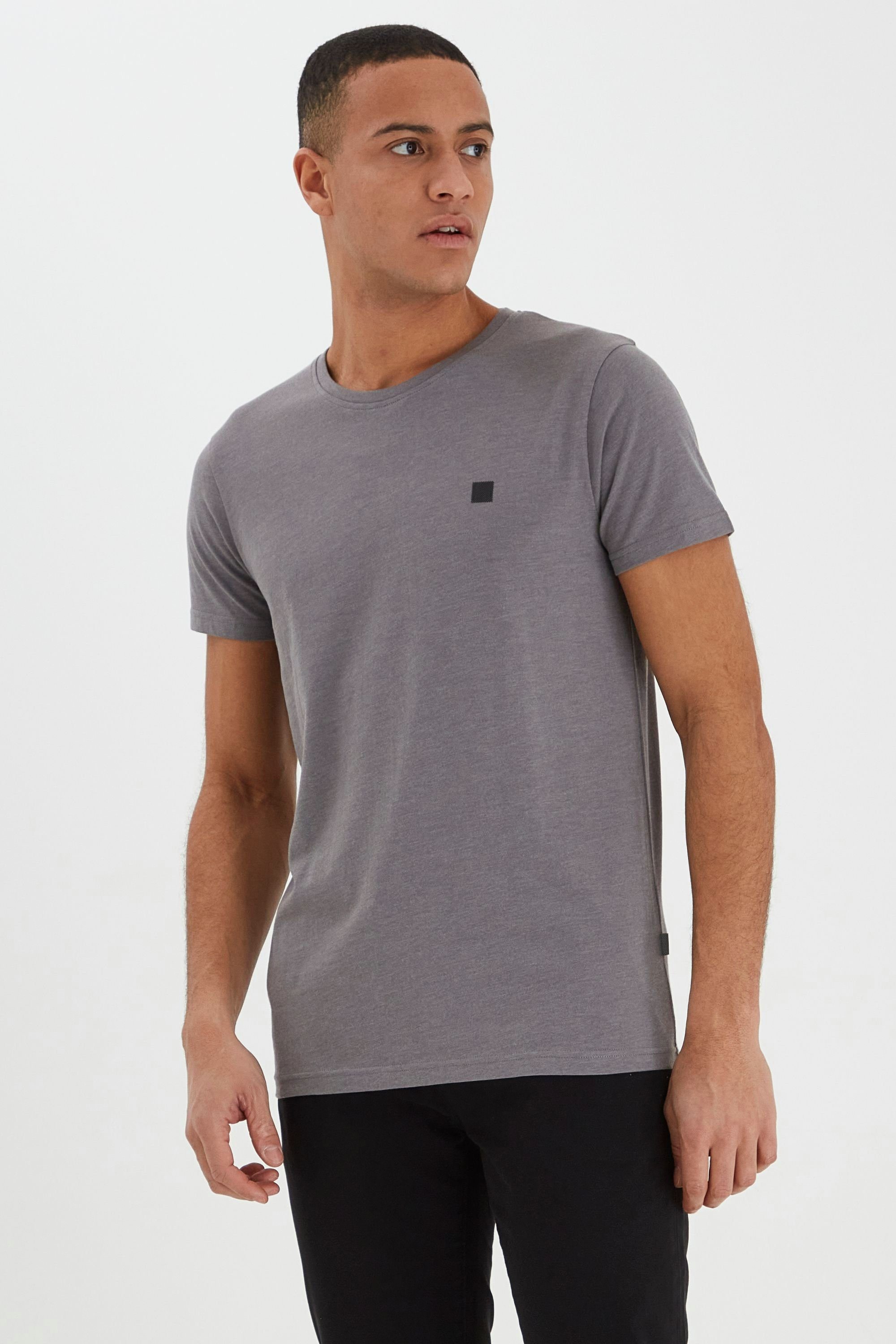 Grey Melange (1840051) !Solid Rundhalsausschnitt T-Shirt mit T-Shirt SDConni