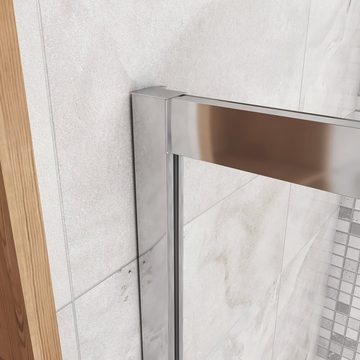 duschspa Dusch-Schiebetür 8mm Nano Glas Schiebetür Nischentür Glastür Duschtür Dusche 190cm, Einscheibensicherheitsglas, Sicherheitsglas, (Set) links und rechts montierbar