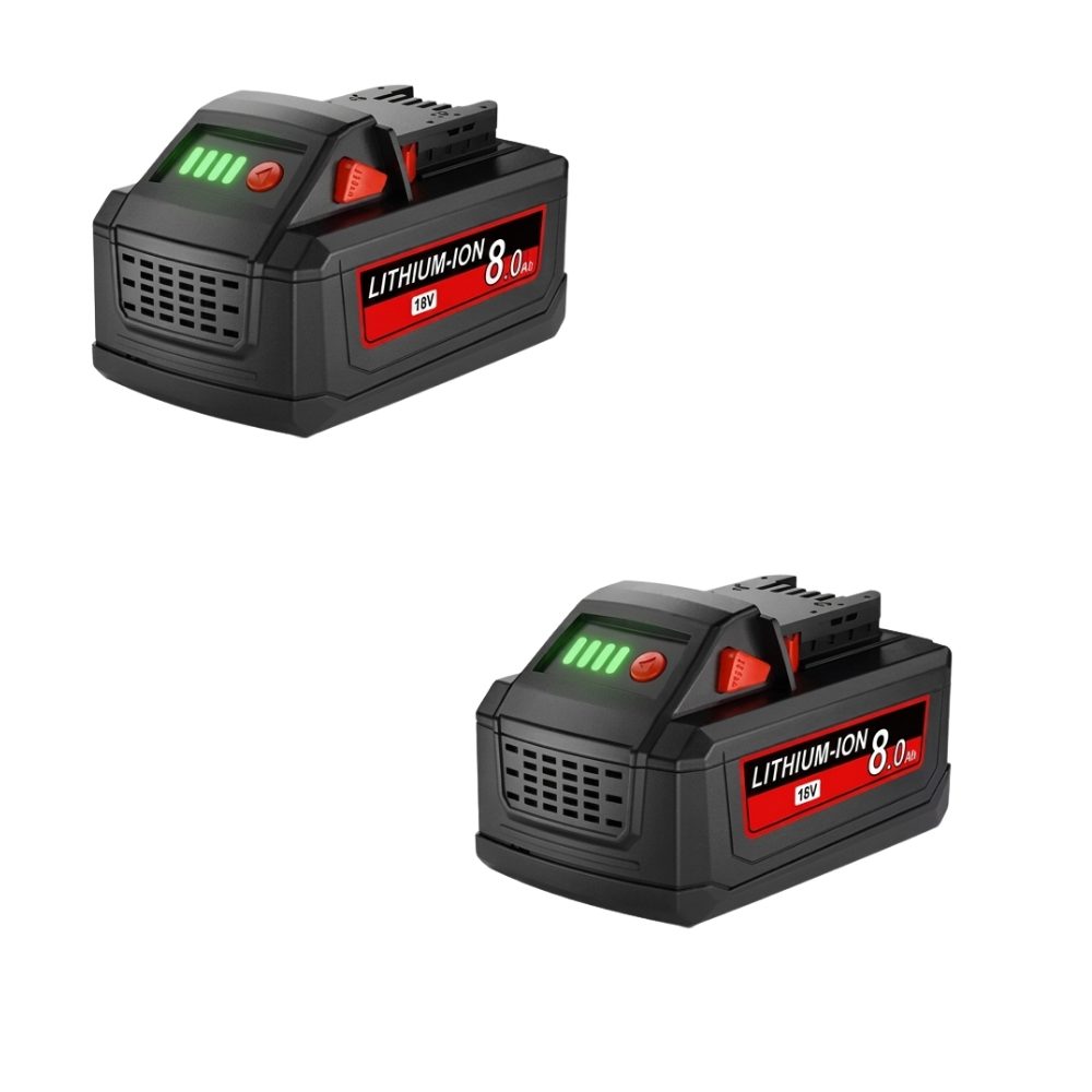 Athlix Für Milwaukee M18-Werkzeug-Serie Batterie 18 V Akku 2er-Set Akkupacks 8000 mAh (18 V), Hohe Energiedichte, Schnelle Ladezeiten