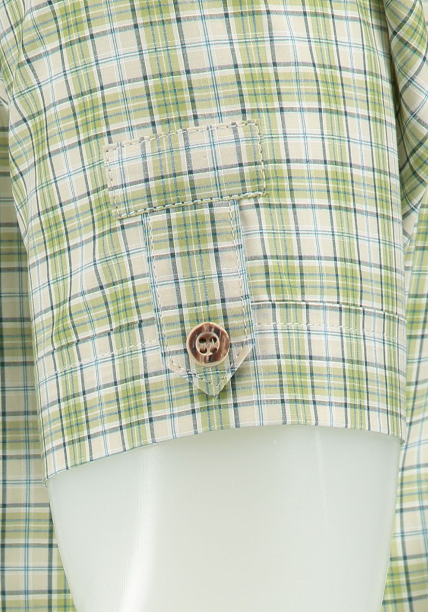 Trachtenhemd Knopfleiste mit Herren Tesiza auf Stickerei der Kurzarmhemd OS-Trachten