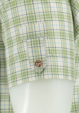 OS-Trachten Trachtenhemd Tesiza Herren Kurzarmhemd mit Stickerei auf der Knopfleiste