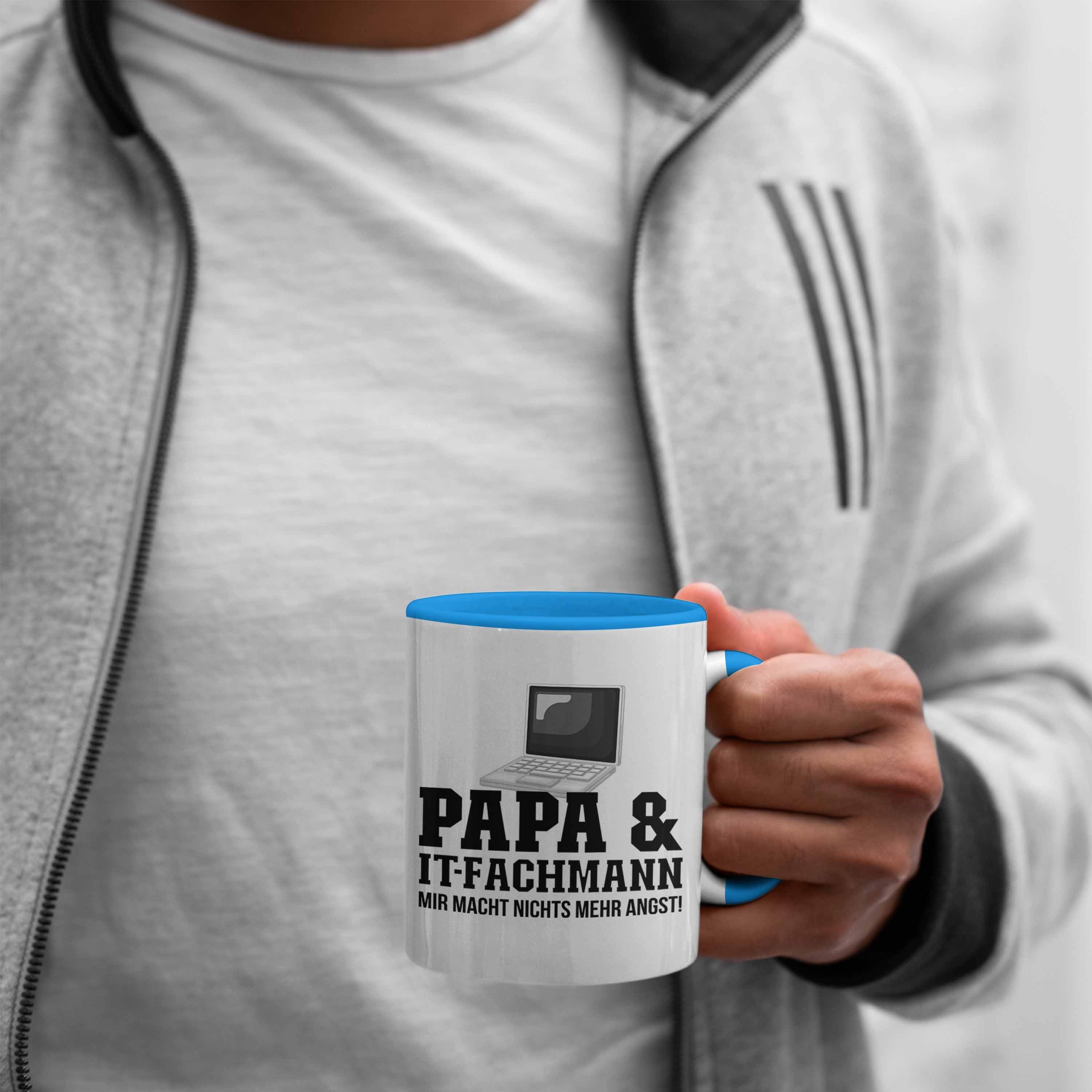 Blau IT-Fachmann Vater und Papa Trendation Trendation IT Tasse - Tasse für Geschenkidee Tech