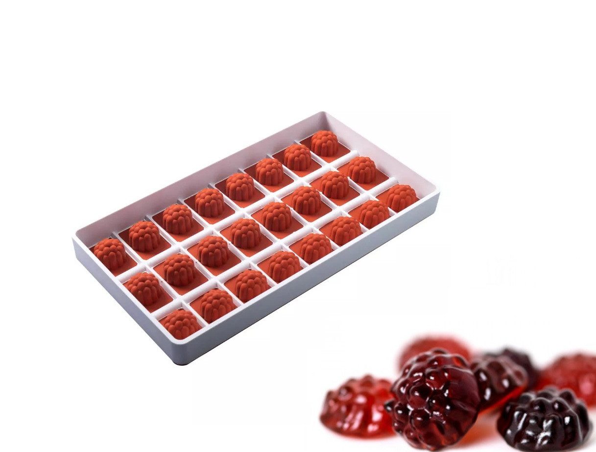 Martellato S.r.l. Cake-Pop-Form Silikon Geleeform für Weingummi Fruchtbonbons Karamell Pralinen Eis
