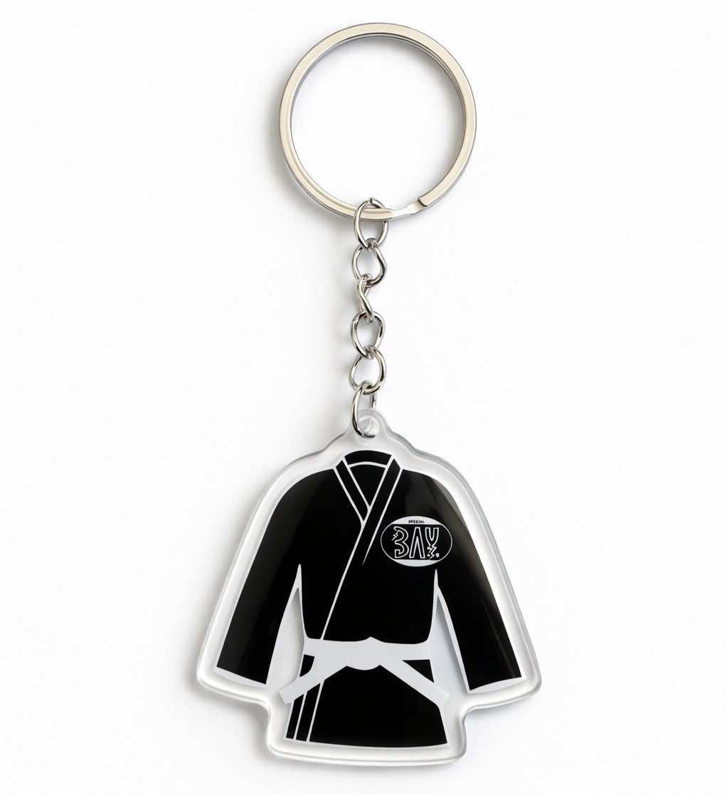 Schlüsselanhänger mini Karate Anzug schwarz Karatejacke Karateanzug Taekwondo Judo Budo