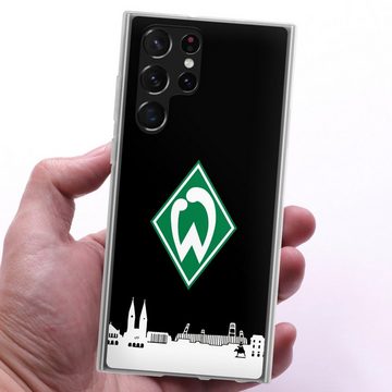DeinDesign Handyhülle Offizielles Lizenzprodukt Skyline SV Werder Bremen WB Skyline, Samsung Galaxy S22 Ultra Silikon Hülle Bumper Case Handy Schutzhülle