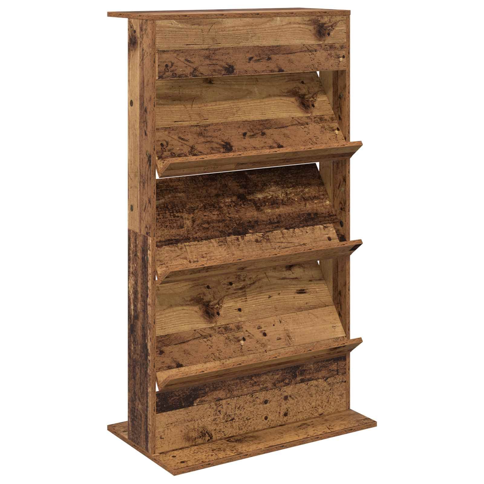 vidaXL Zeitungsständer Magazinregal Altholz 70 x 41 x 126 cm Holzwerkstoff (1 St)