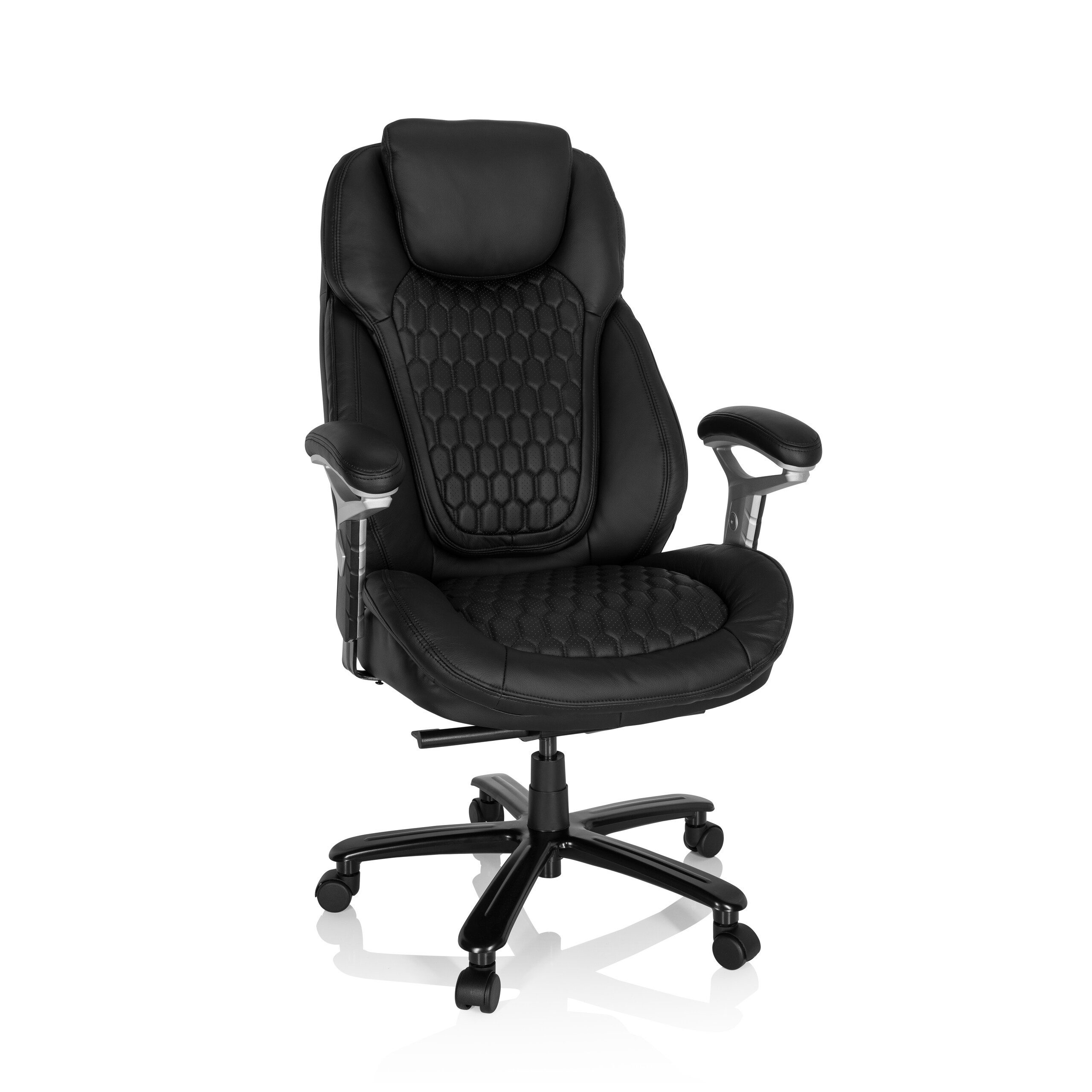 hjh OFFICE Drehstuhl XXL Drehstuhl XXL PULLMANN I Leder (1 St), XXL Для шефа Bürostuhl ergonomisch