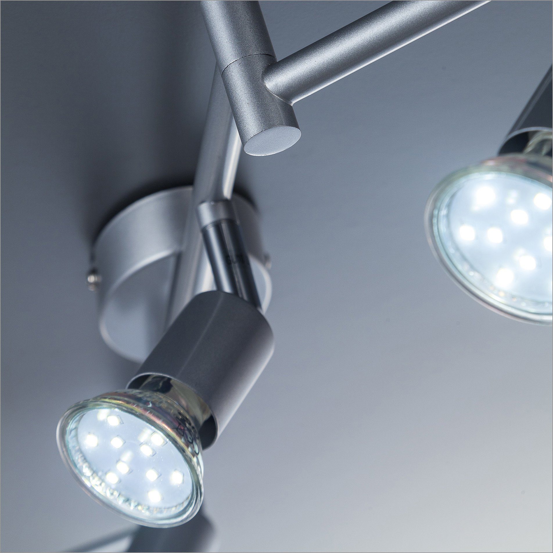 B.K.Licht LED GU10 Deckenspots, schwenkbar, Warmweiß, wechselbar, Leuchtmittel Spots, 6x Deckenleuchte, inkl. LED Leuchtmittel