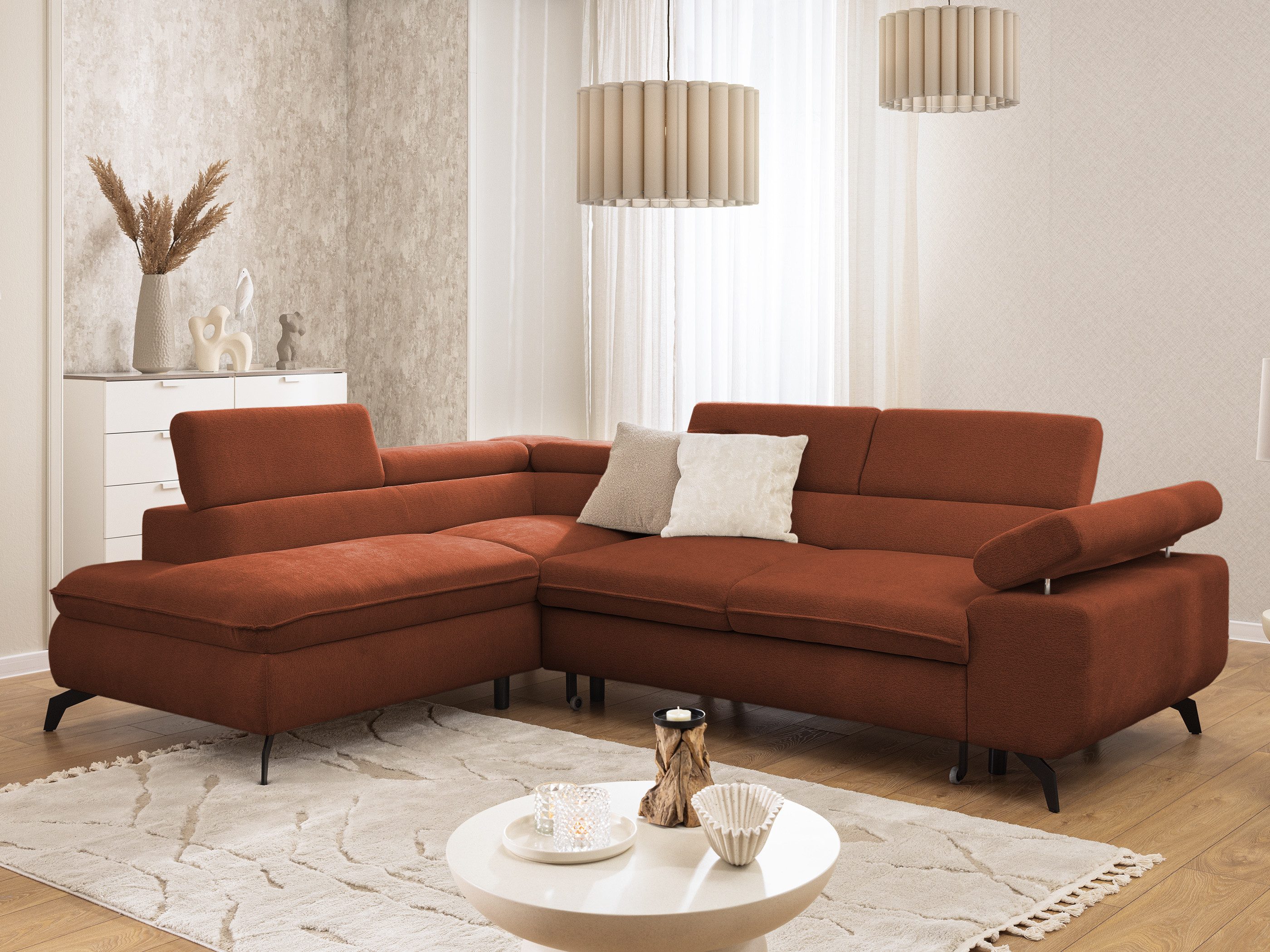 S-Style Möbel Ecksofa Bonnie mit Schlaffunktion günstig online kaufen