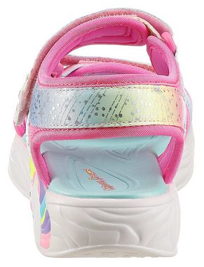 Skechers Kids UNICORN DREAMS SANDAL MAJESTIC BLISS Sandale, Sommerschuh, Klettschuh, Blinkschuh, blinkende Einhorn-Applikation