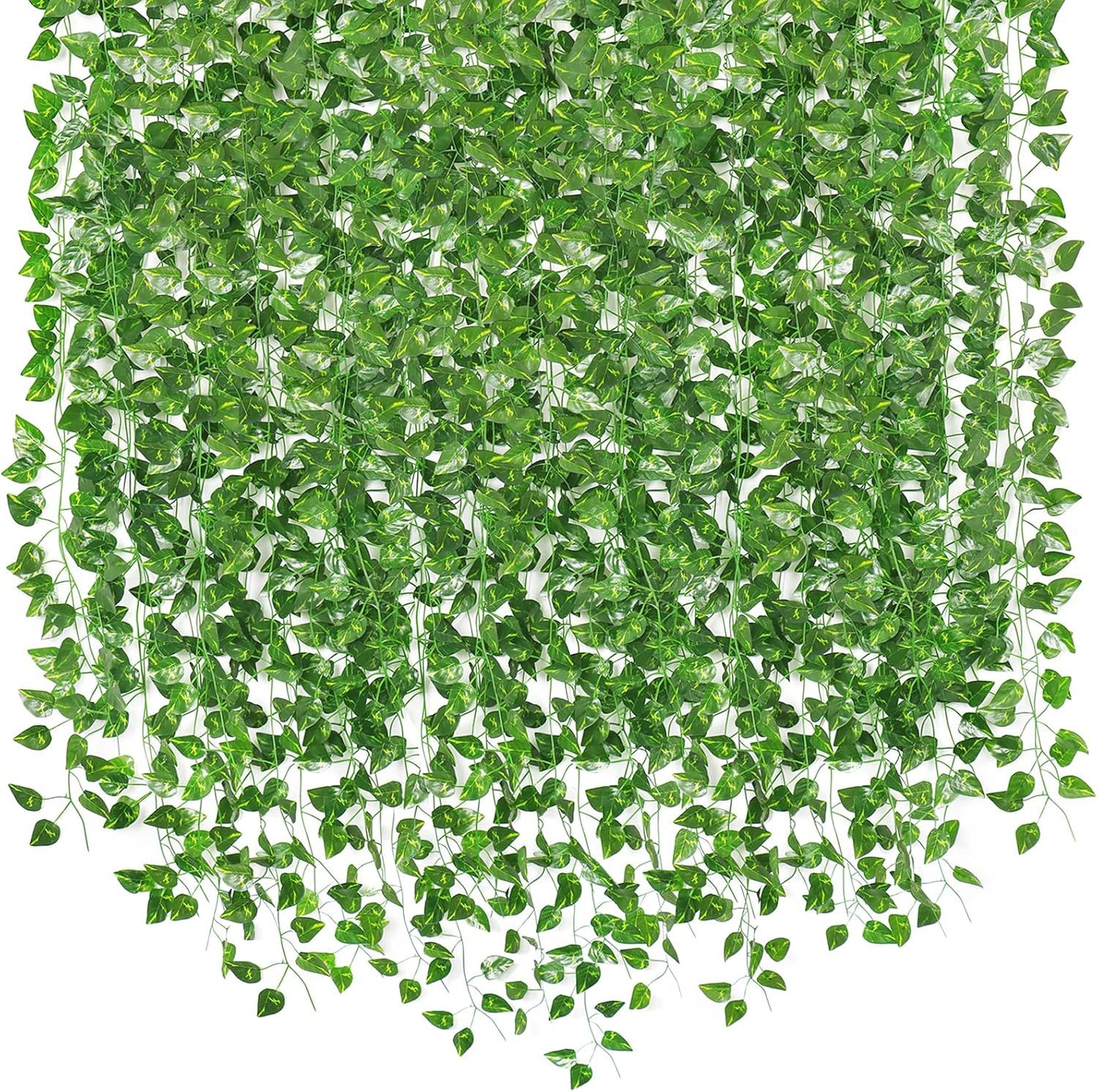 Kunstranke Efeu Künstlich, Efeu Girlande Hängend Ivy Leaves 220 cm, Minicloss, für Garten Hochzeit Weihnachts Neujahrs Party Wanddekoration