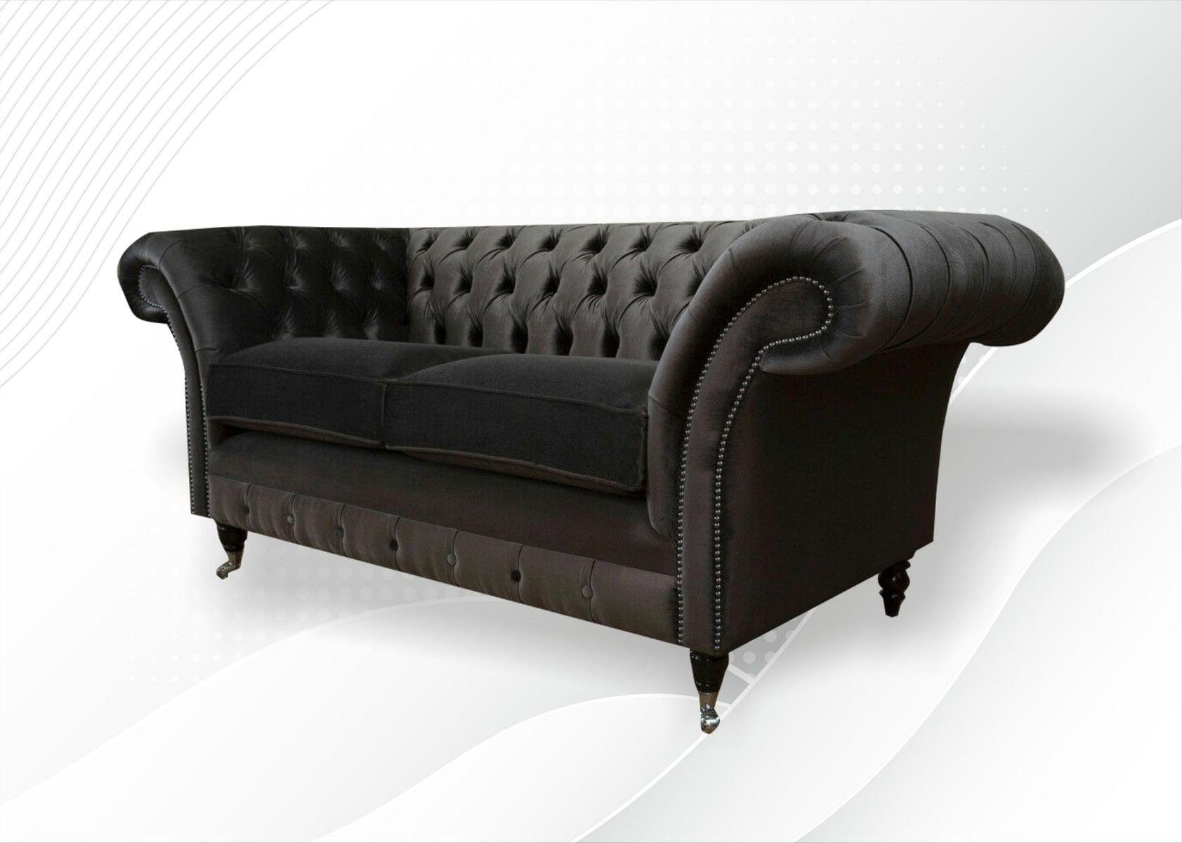 JVmoebel Chesterfield-Sofa, Chesterfield 2 Sitzer cm 185 Design Couch Sofa