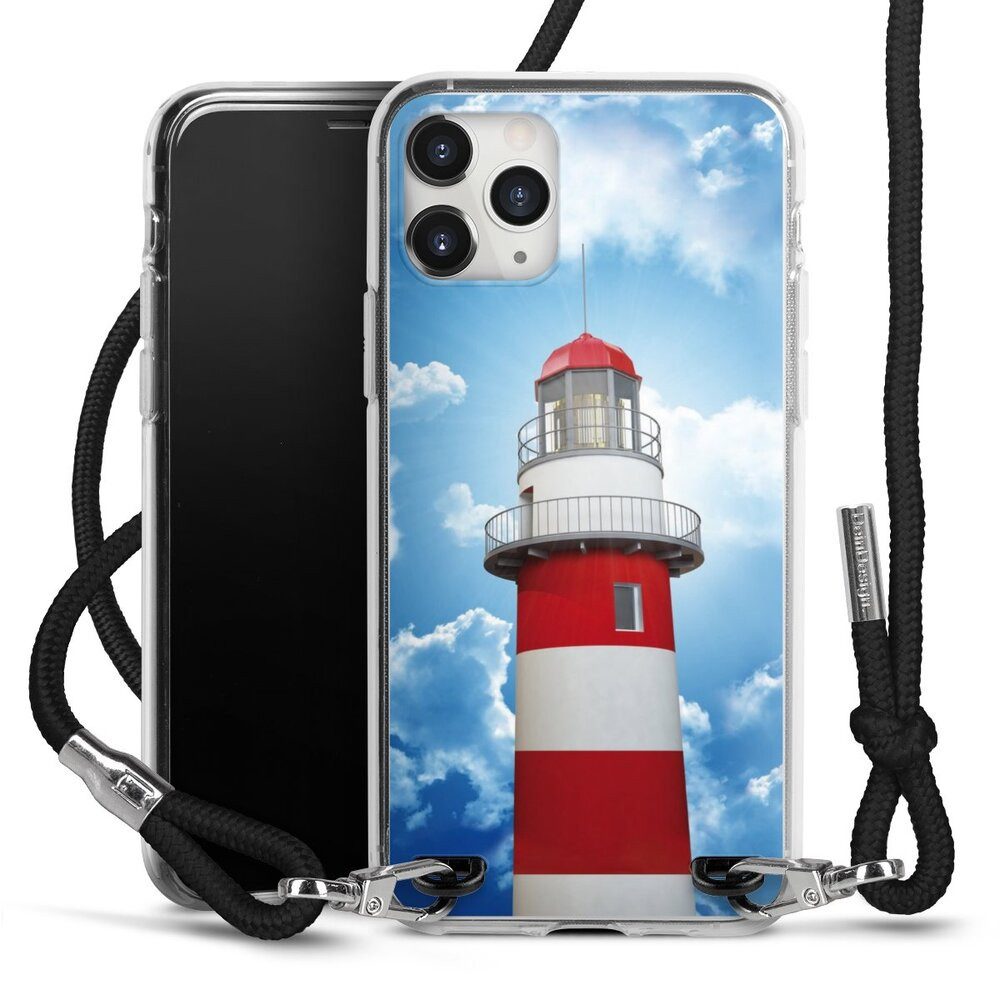 DeinDesign Handyhülle Leuchtturm Wolke Himmel Leuchtturm, Apple iPhone 11 Pro Max Handykette Hülle mit Band Case zum Umhängen