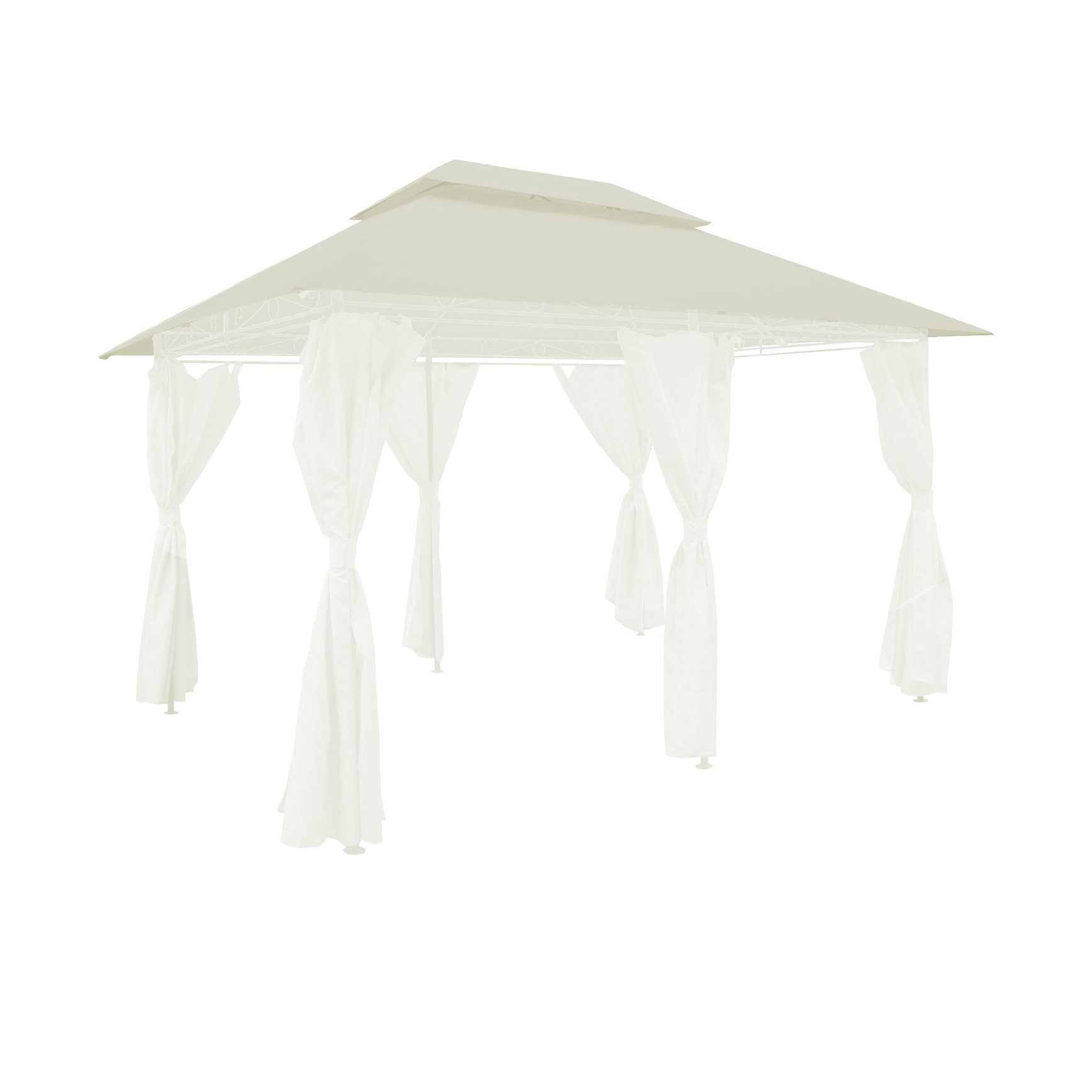 TOPCENT Pavillon-Ersatzdach Ersatzdach Pavillon Girona 3x4 m – BEIGE – Wetterfest & Reißfest