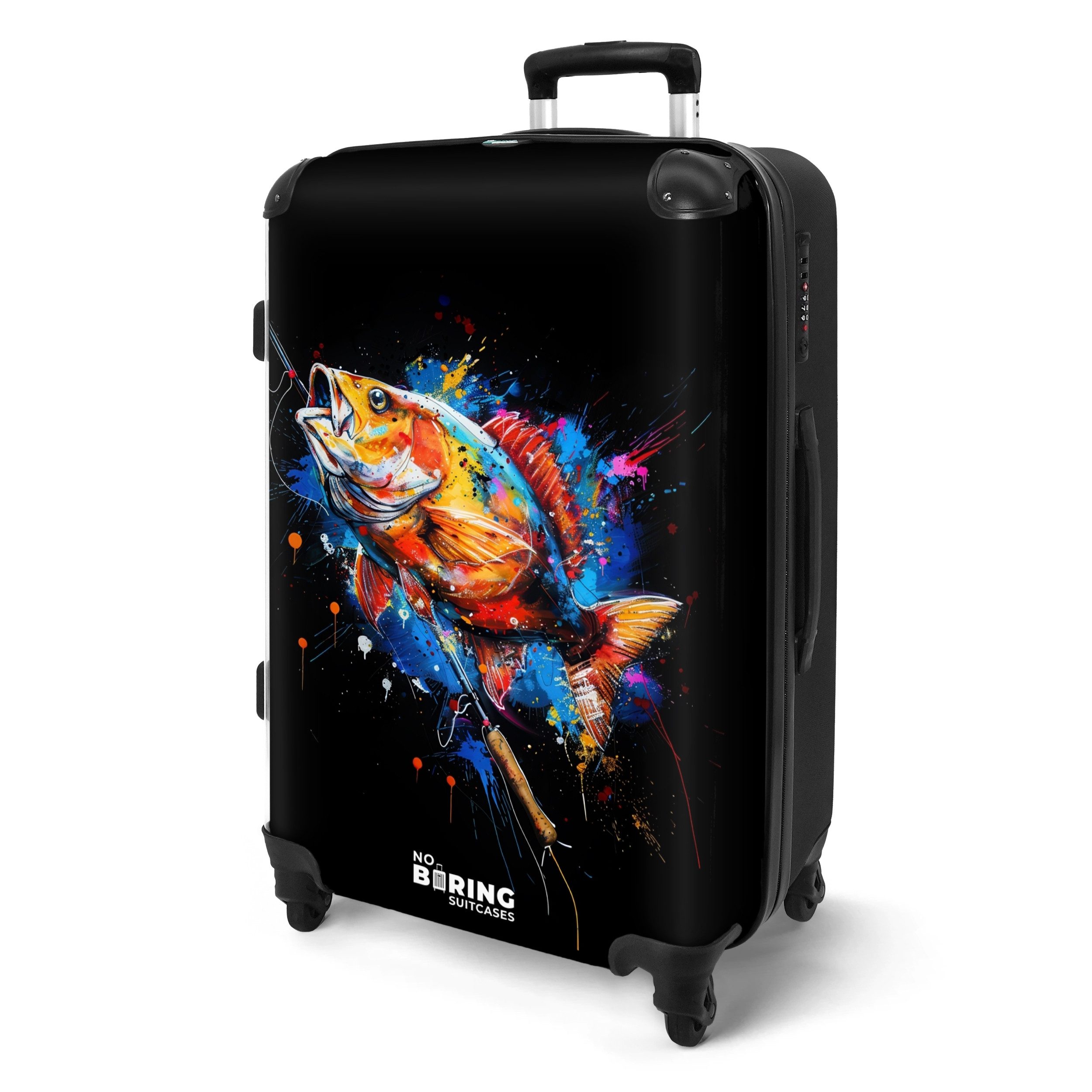 NoBoringSuitcases.com© Hartschalen-Trolley Sportfischen mit Graffiti 67 günstig online kaufen