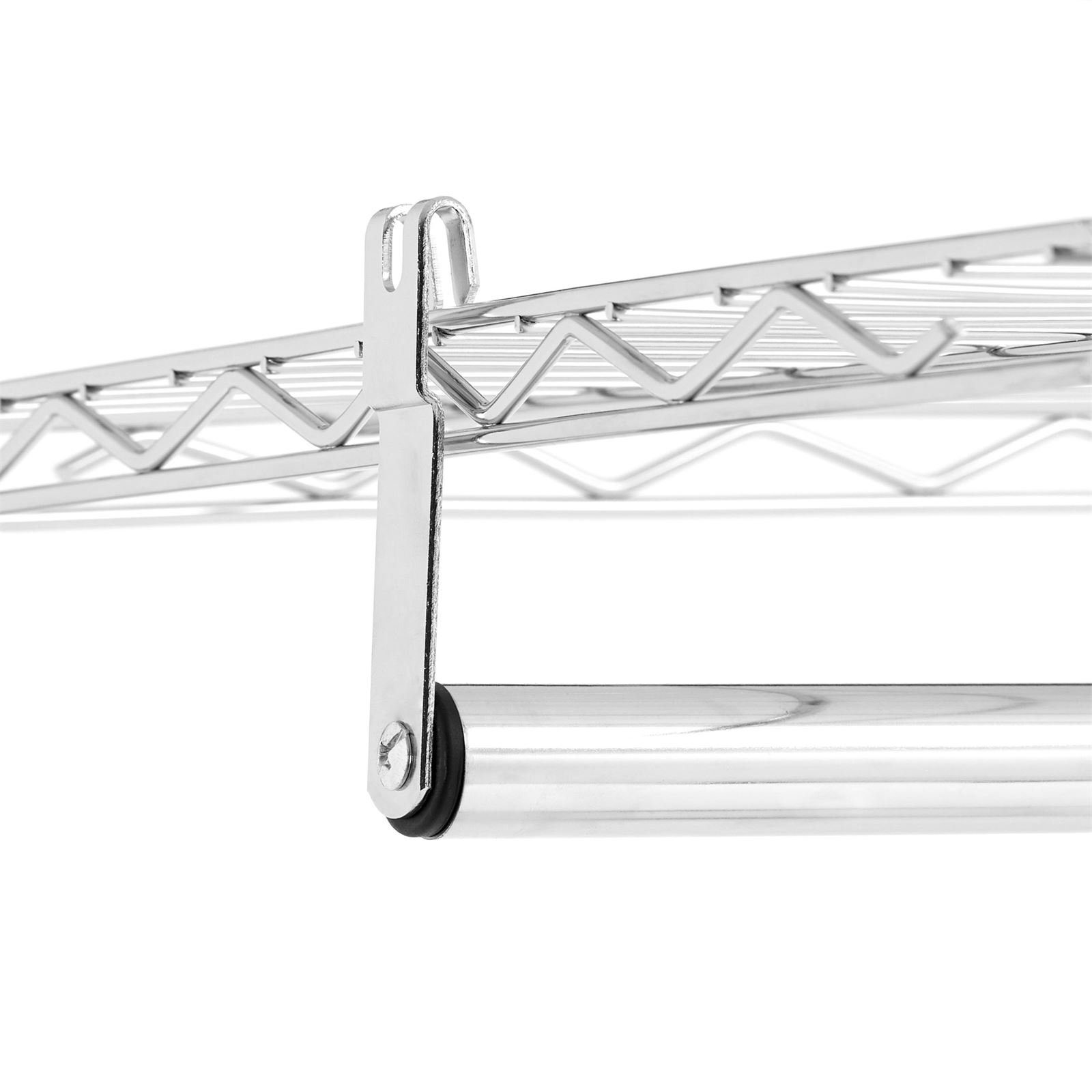 IDIMEX Garderobenständer BRINDISI, Garderobenwagen BRINDISI Chrom, Rollgarderobe, mobiler Kleiderständer