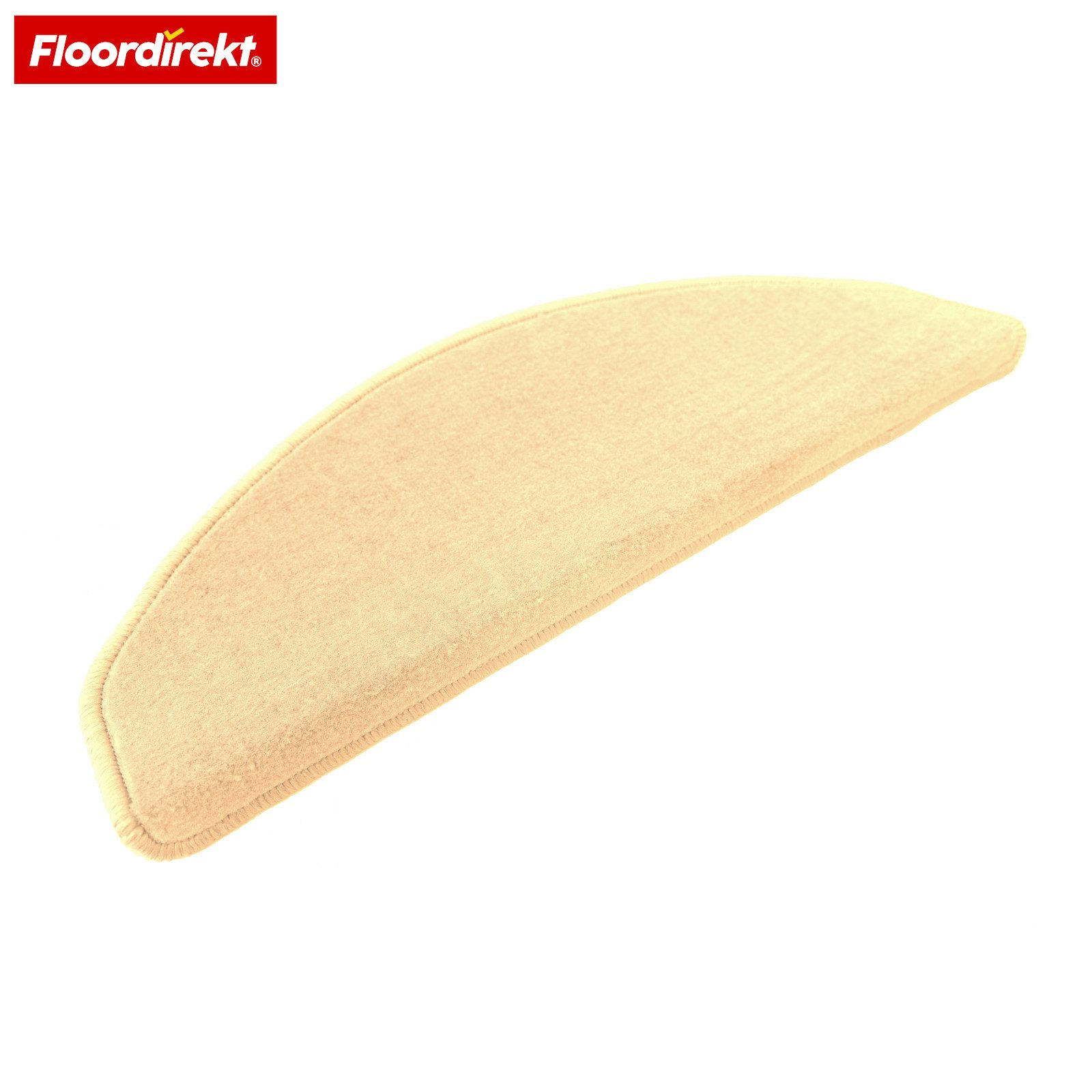 Floordirekt Stufenmatte Treppenmatte halbrund Wien Velours rutschfest selbstklebend, Gekettelt für hohe Langlebigkeit