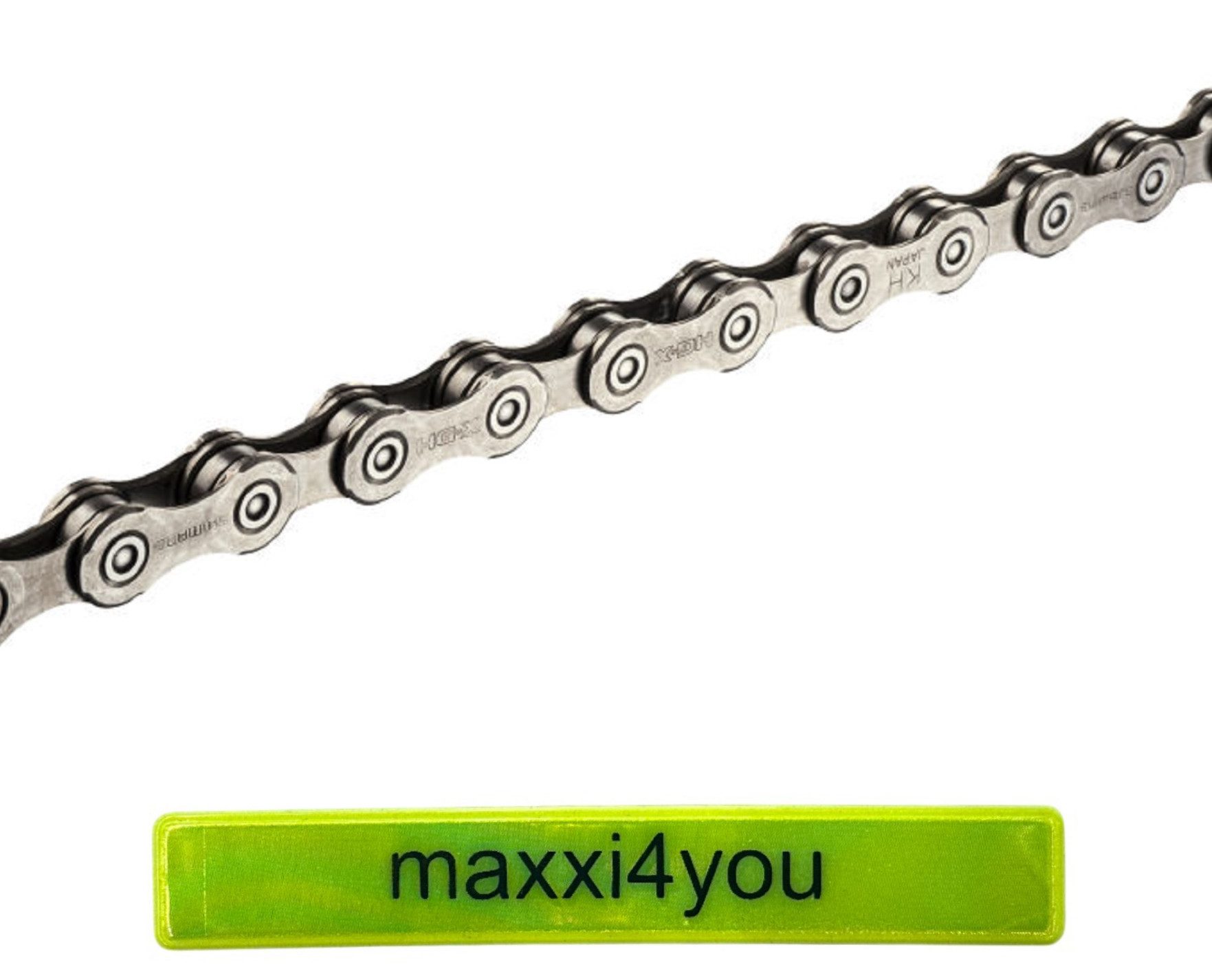 Fahrradkette Shimano Kette CN-E6090 10-fach 138 Glieder in silber inkl. Reflexband