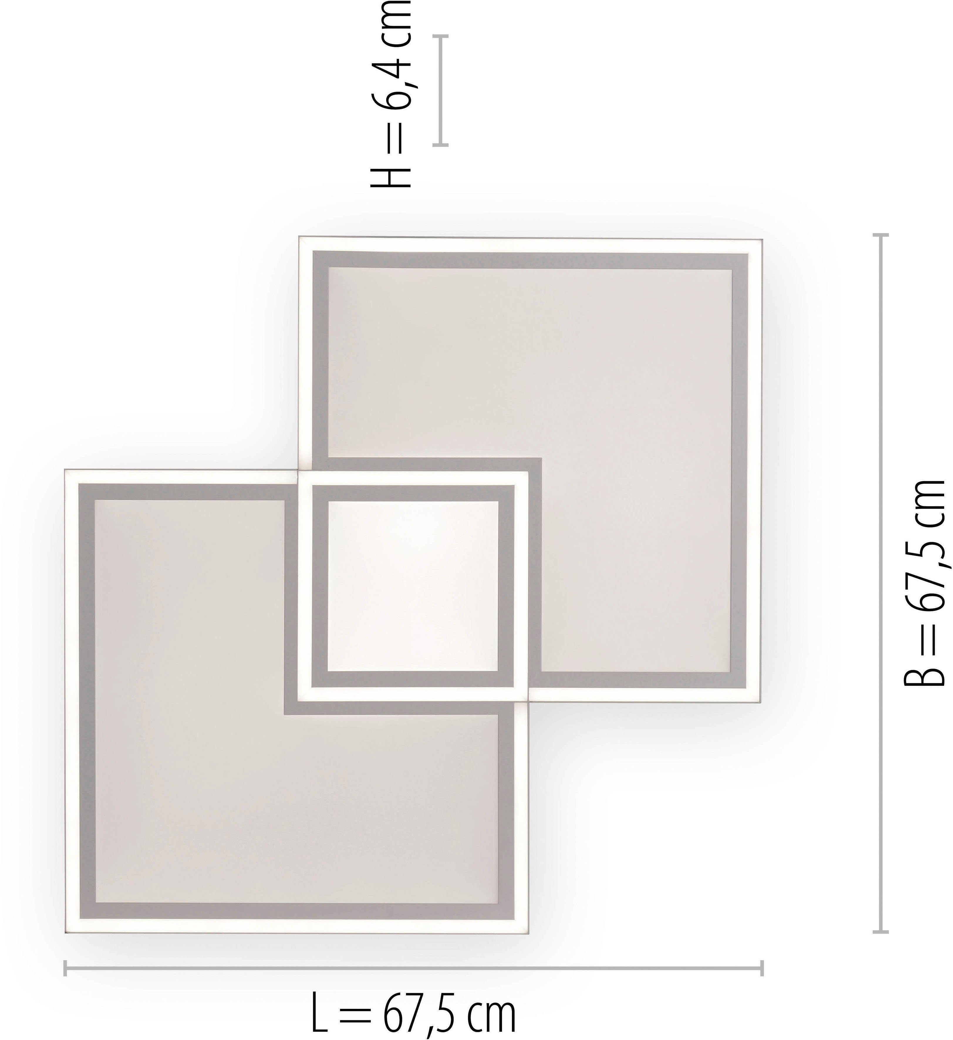 Leuchten Direkt LED Panel dimmbar - - Trennung EDGING, CCT vom integriert, inkl.,Serienschalter nach über Fernbedienung, Memory, über Fernbedienung, kaltweiß, Fernbedienung,Fernbedienung, dimmbar Funk LED über fest warmweiß Netz