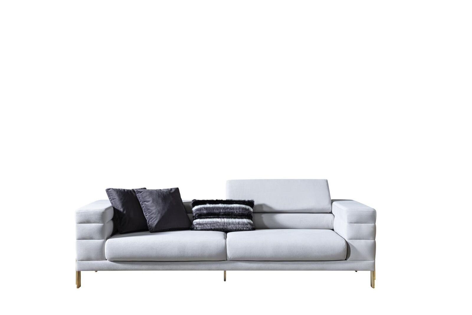 JVmoebel Sofa Viersitzer Sofa 4 Made Weiß 1 Modern, Stoff Sitzer Europa Luxus in Teile, Sofas Wohnzimmer