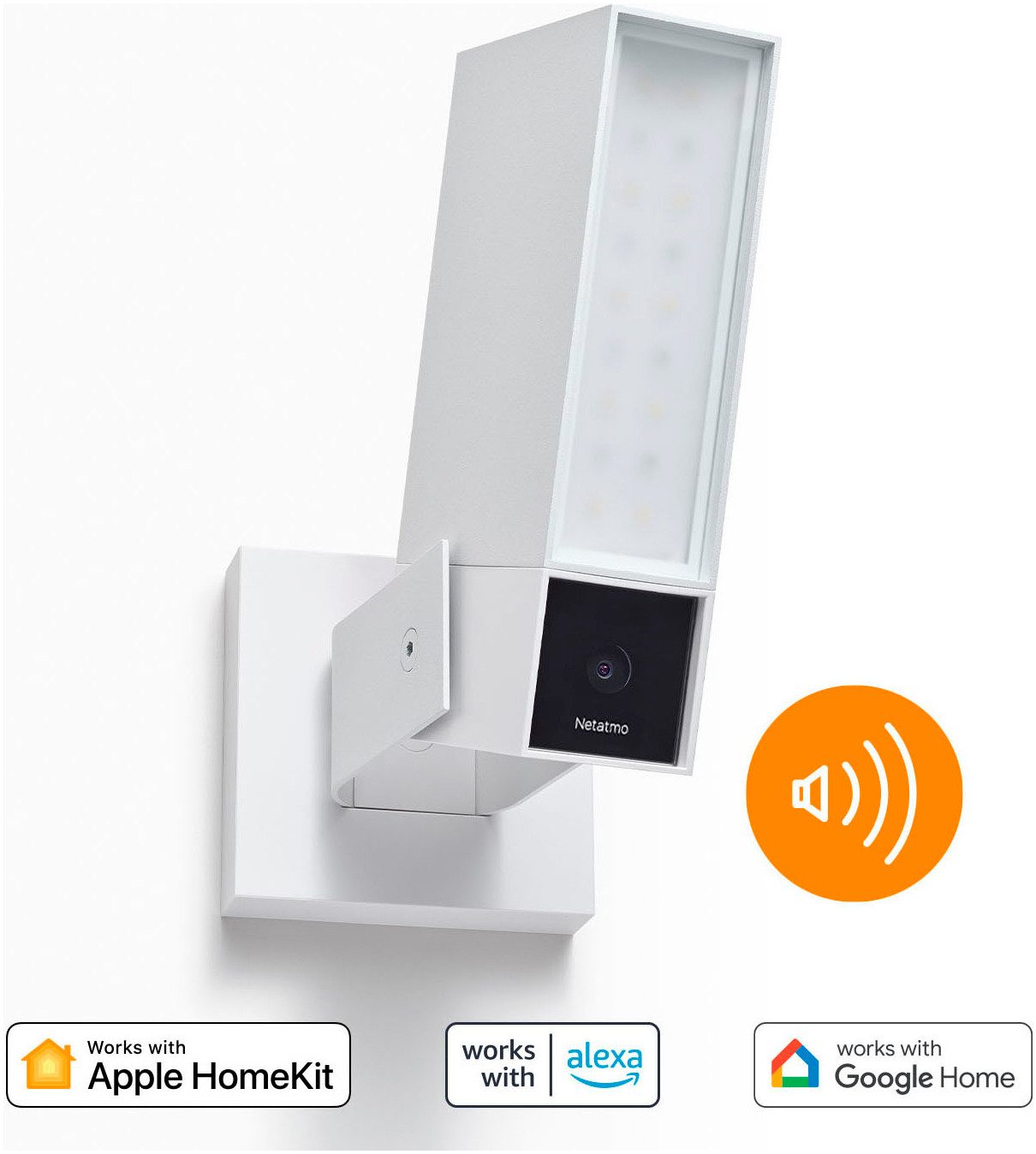 Netatmo Überwachungskamera Smarte Außenkamera mit Alarmsirene Weiß