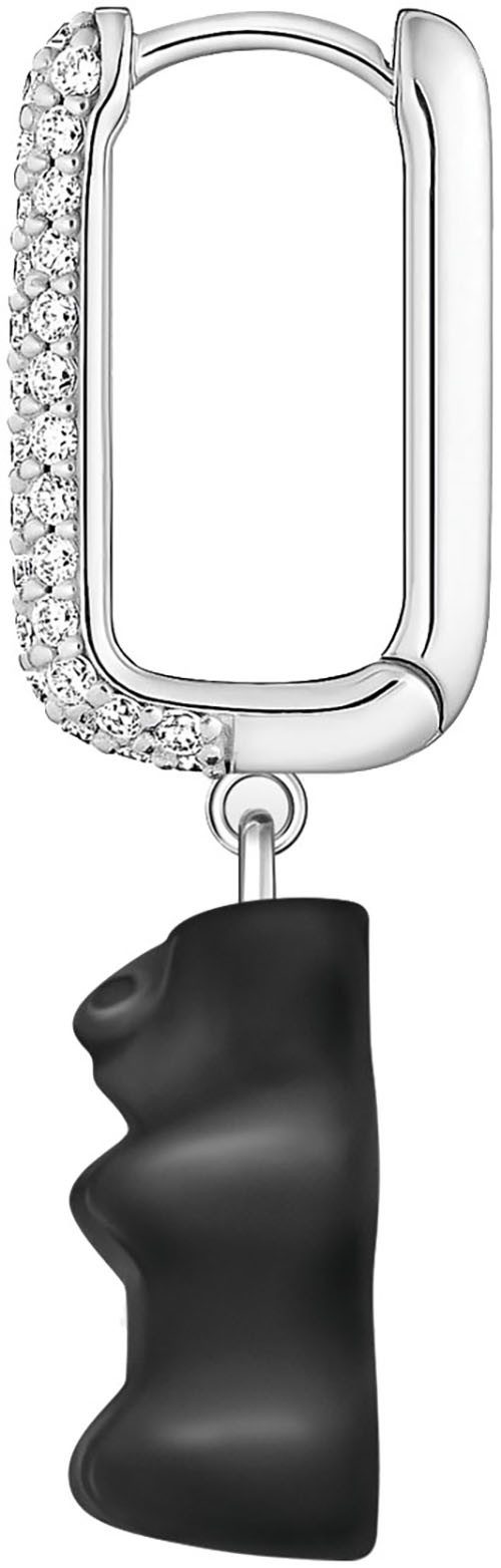 THOMAS SABO Single-Creole THOMAS SABO x HARIBO Schmuck: Große Einzel-Creole mit Goldbär, mit Kristallglas, Zirkonia (synth)