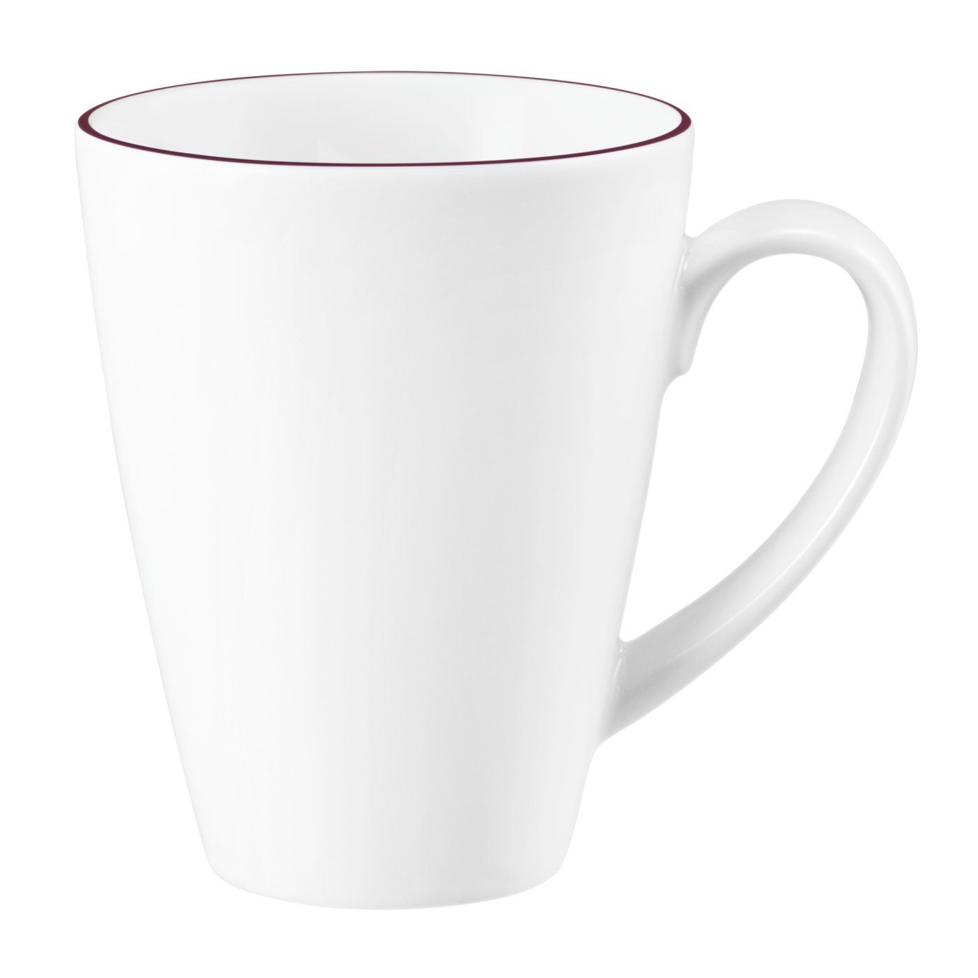 Seltmann Weiden Becher Becher mit Henkel Tambel 0,35 l, 6-tlg., Porzellan, Porzellan, spülmaschinenfest, mikrowellengeeignet, Made in Germany