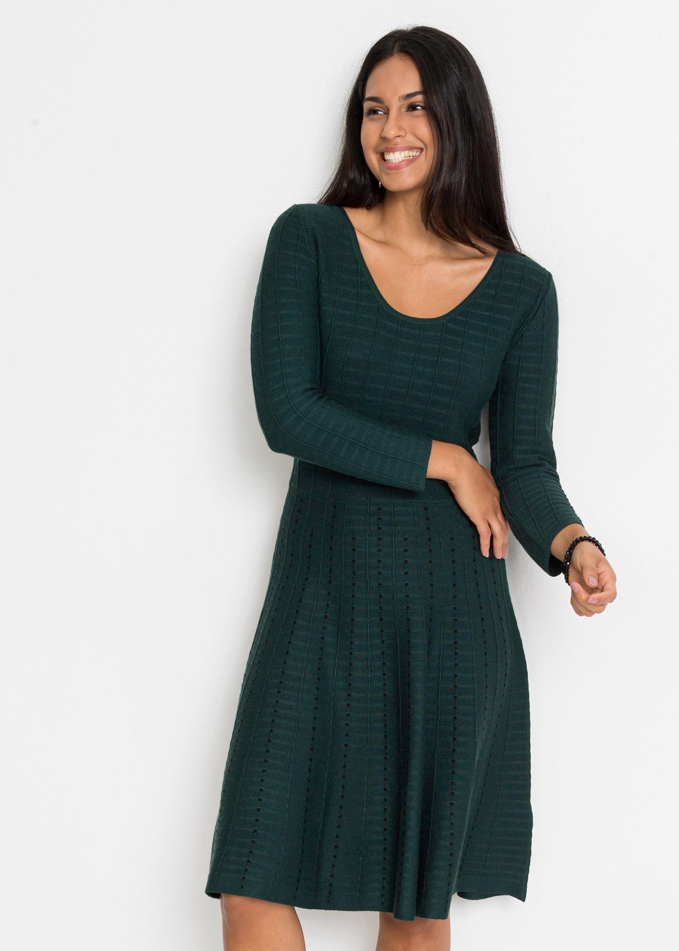 bonprix Strickkleid Strickkleid aus fließendem Viskose-Mix günstig online kaufen