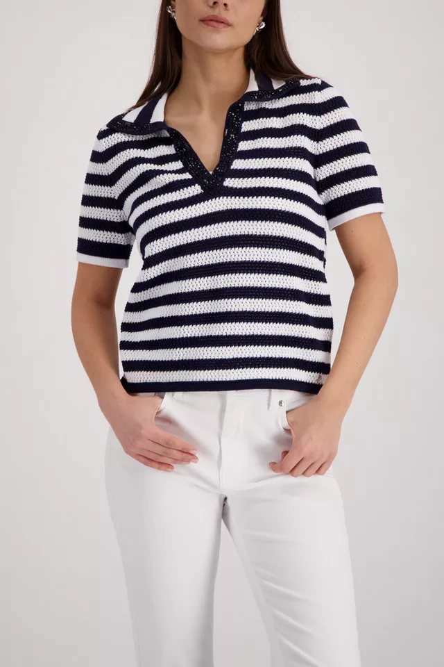 monari Ajourpullover Regular fit mit Strasssteinen