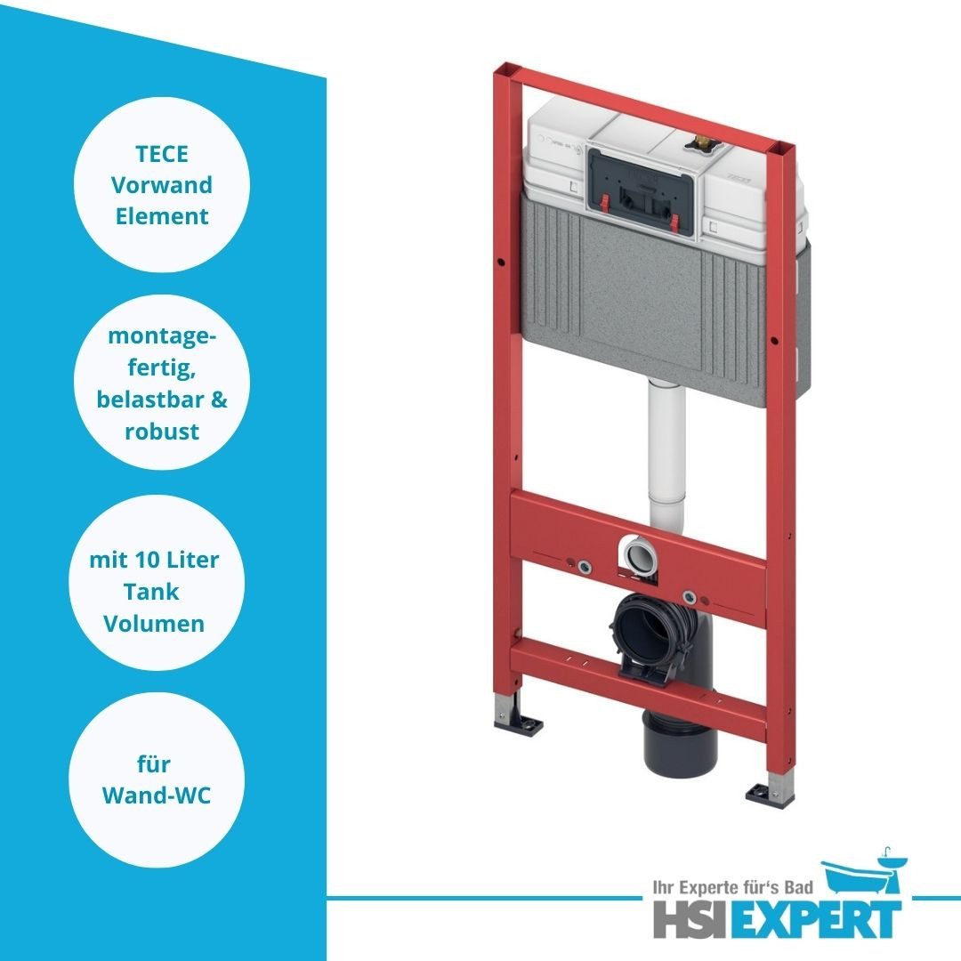 TECE Vorwandelement WC TECE Spülkasten WC inkl. Sitz Betätigungsplatte, Spar-Set