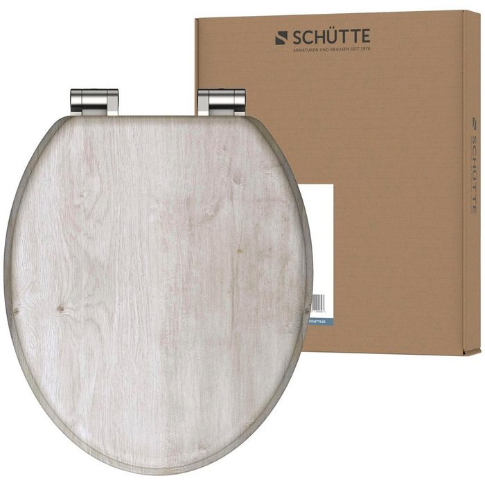 Schütte WC-Sitz LIGHT WOOD mit Absenkautomatik und MDF-Holzkern